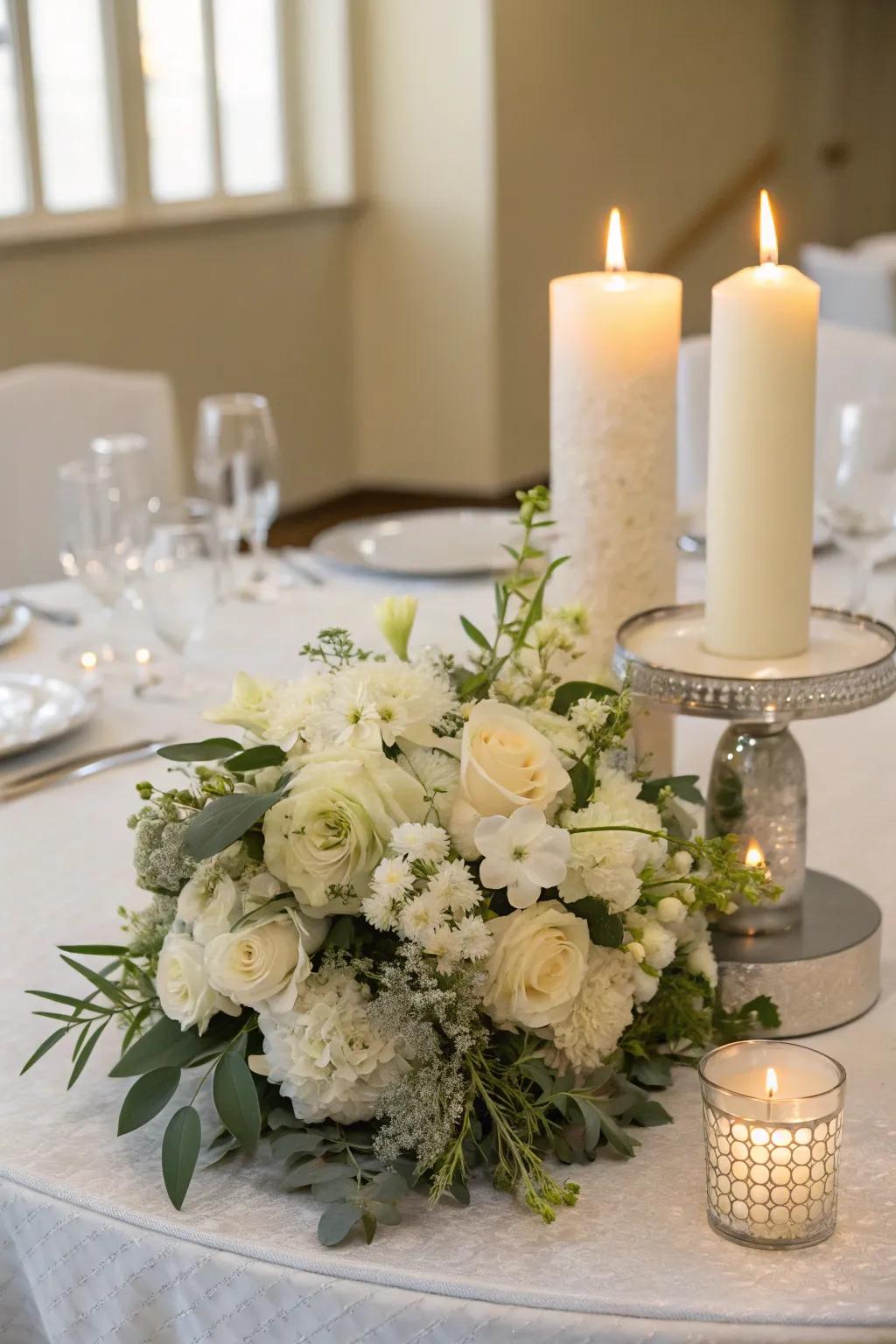 Centerpieces captivating with their unadulterated elegance.