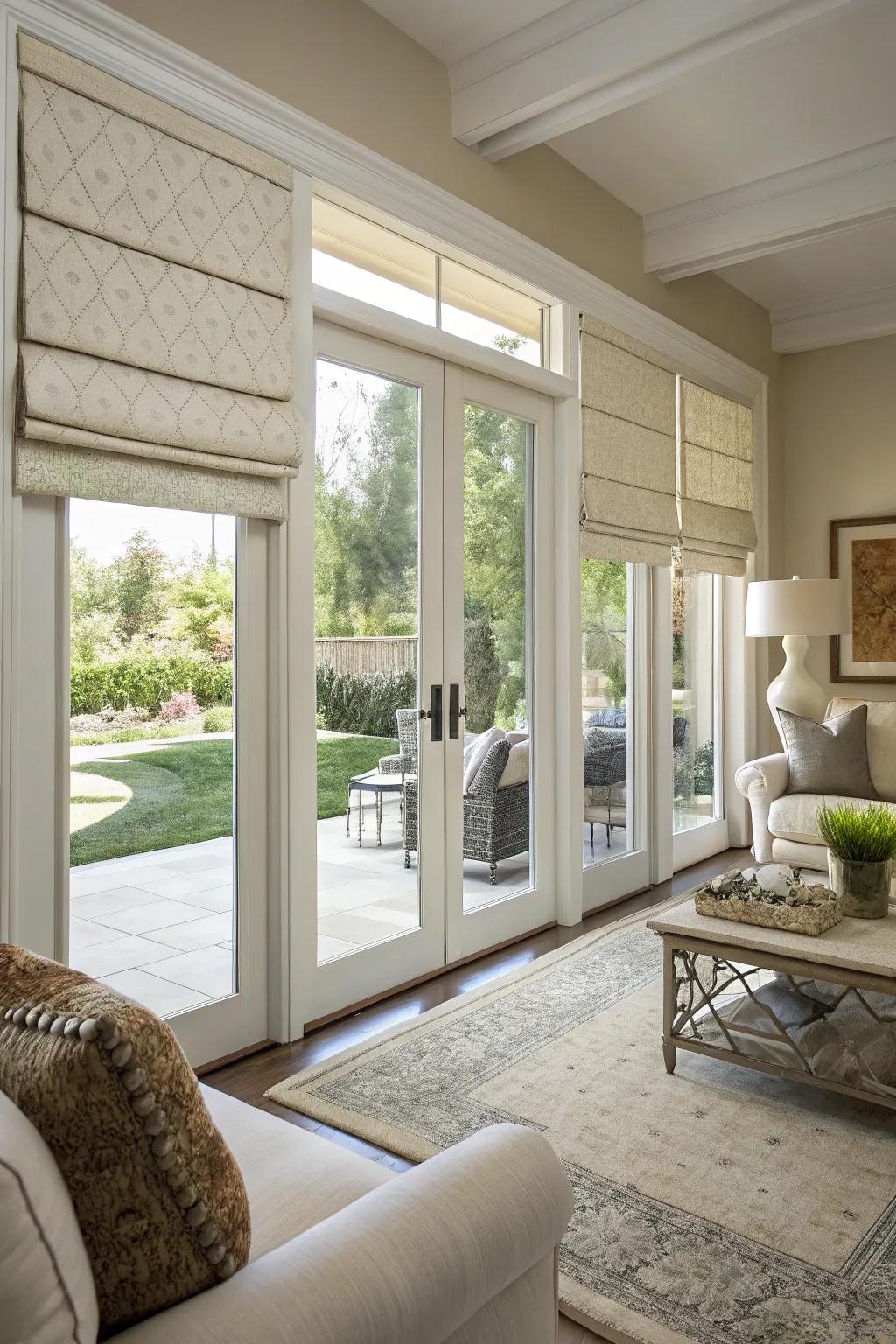 Roman strips introduce timeless elegance to your doors.
