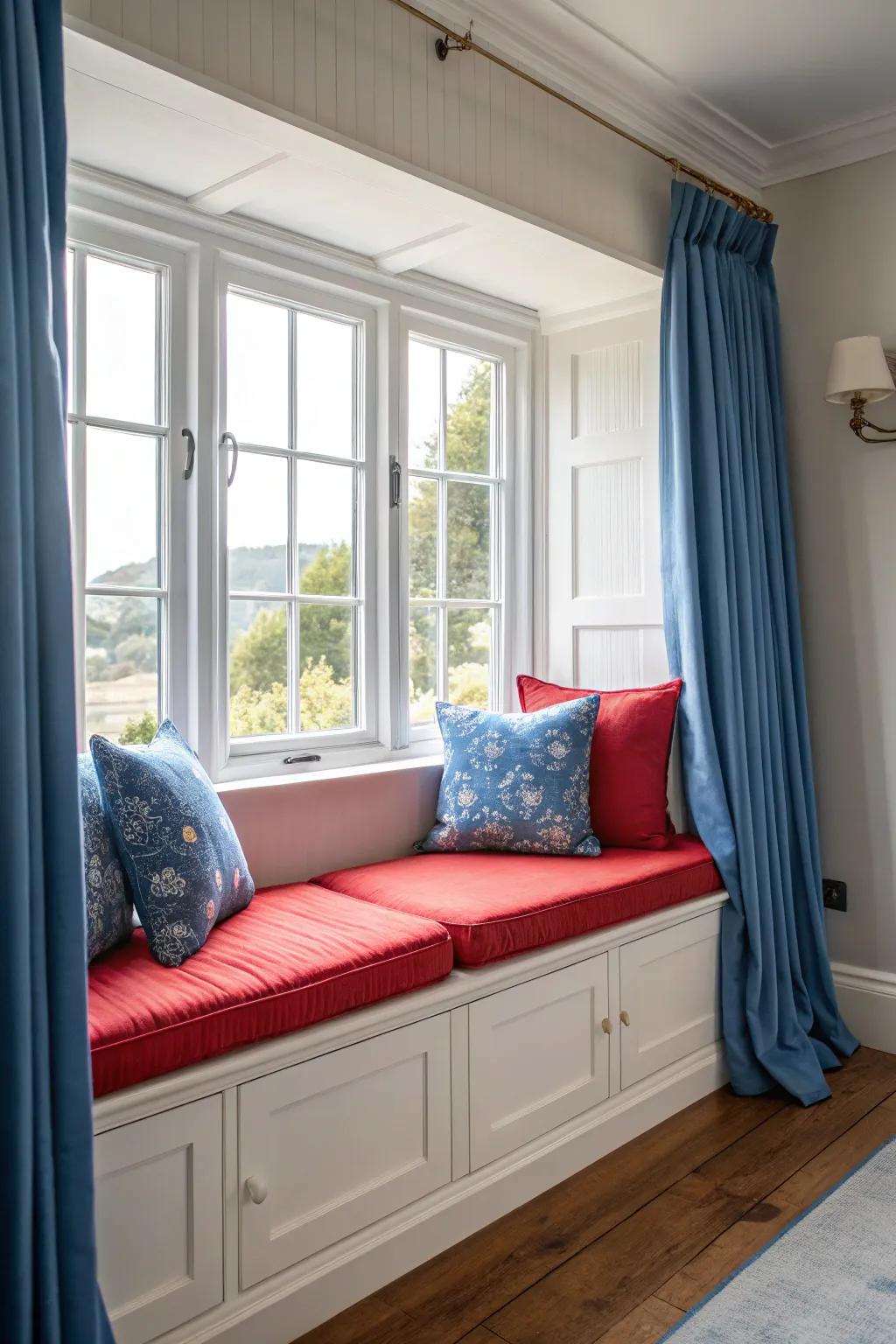 A <strong>window seat</strong> that is a centerpiece using bold hues and accessories.&rdquo; loading=&rdquo;lazy&rdquo; class=&rdquo;pimg&rdquo;>
	</picture><figcaption>A <strong>window seat</strong> that is a centerpiece using bold hues and accessories.</figcaption></figure>
<p>Design a <strong>window seat</strong> that is the standout characteristic of any space through the use of striking accessories and hues. Within my house, it is the very first thing visitors observe, plus it constantly sparks talk.</p>
<h3>Try these:</h3>
<ul class=