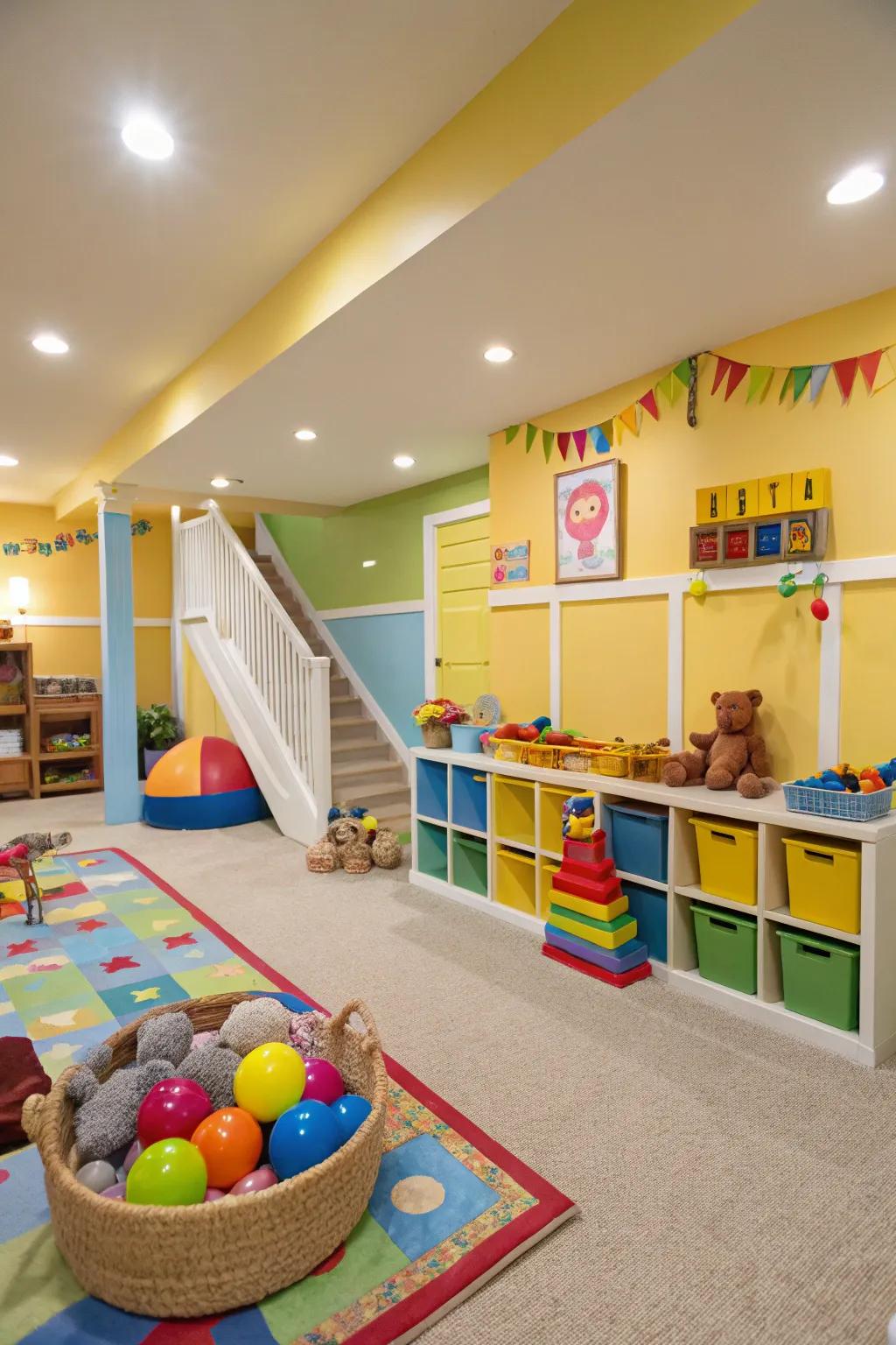 Design a fun and safe area for children to enjoy.
