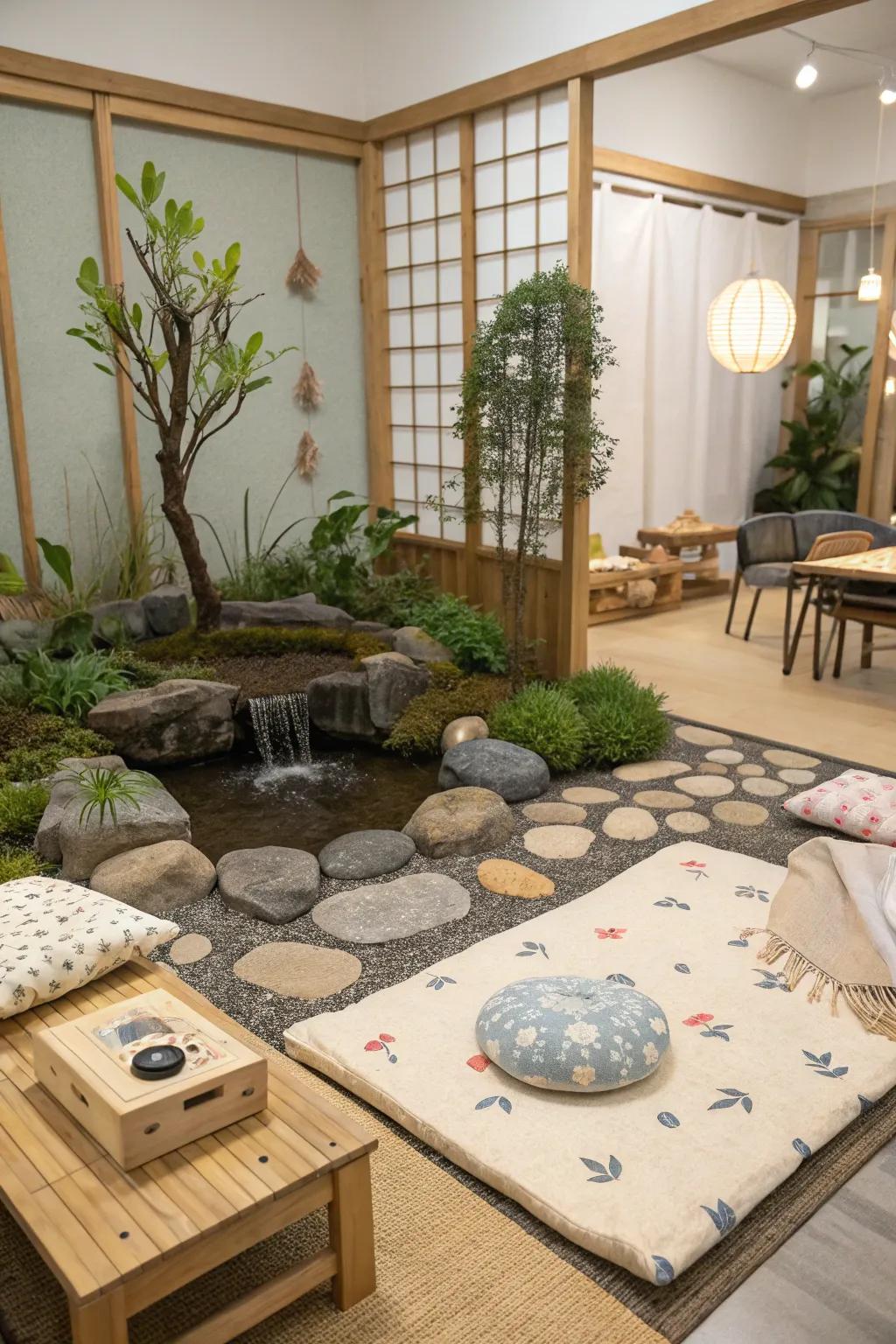 A zen garden breakaway beckons cognizance.