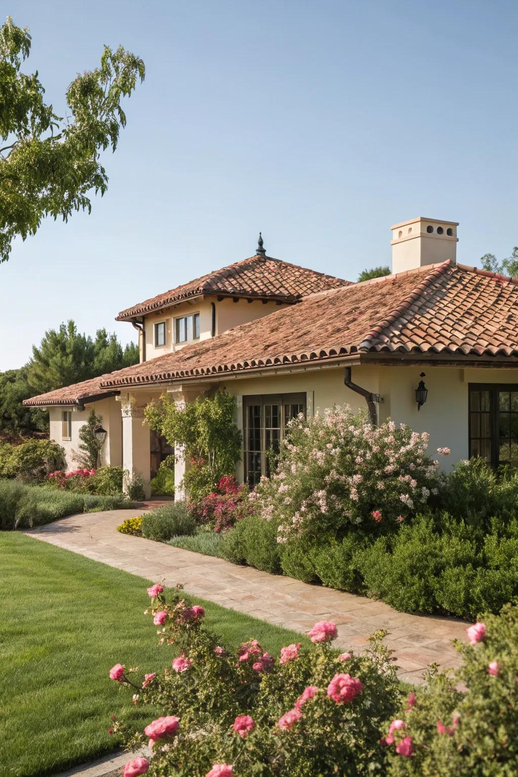 Loam tiles offer durability and aesthetic charm in warm climates.