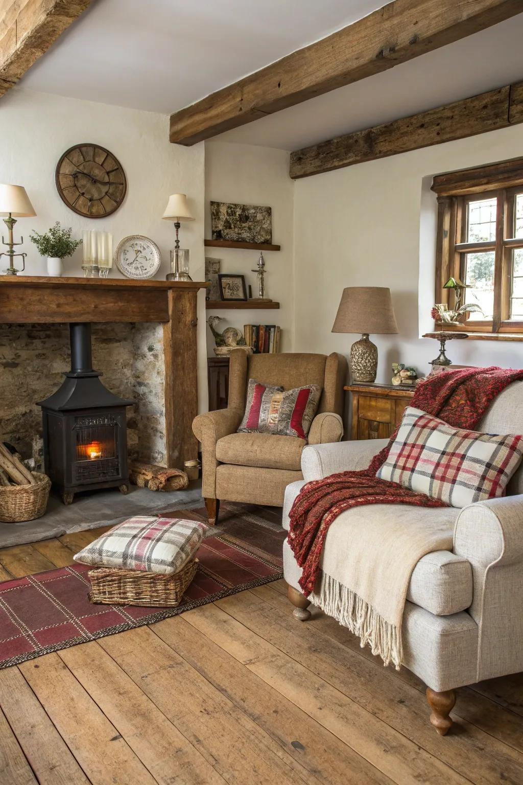 Rustic wood finish infuse spaces with tales and character.