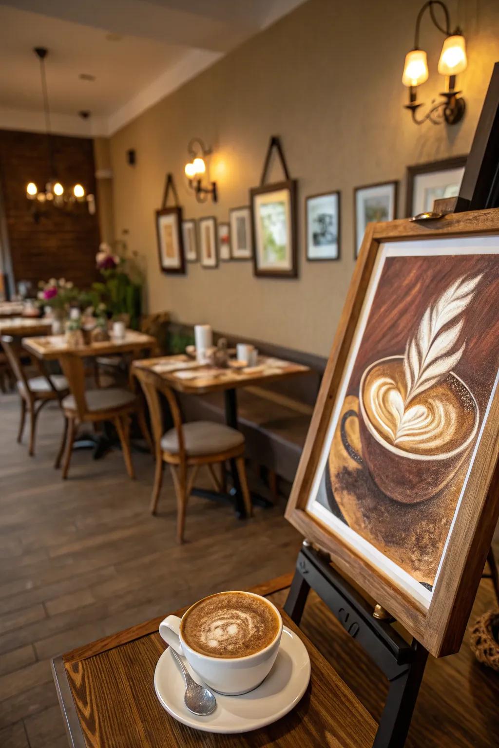 Coffee art adds warmth and a unique story to your decor