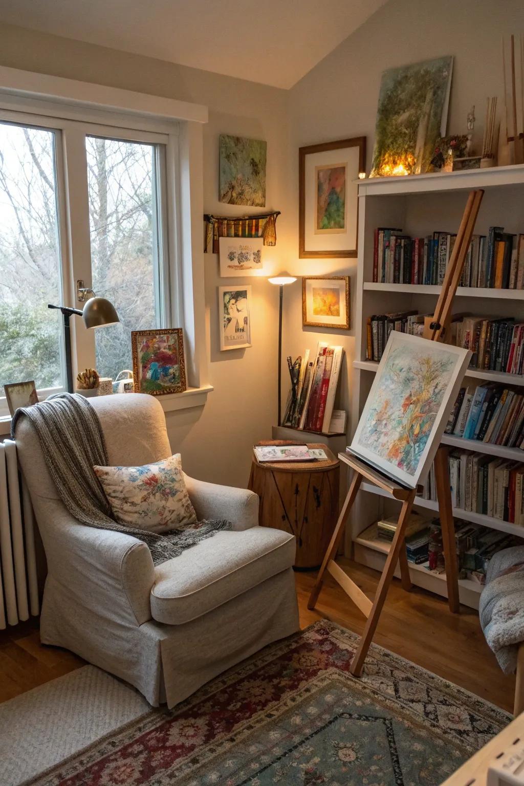 A snug alcove for motivation and reflection.