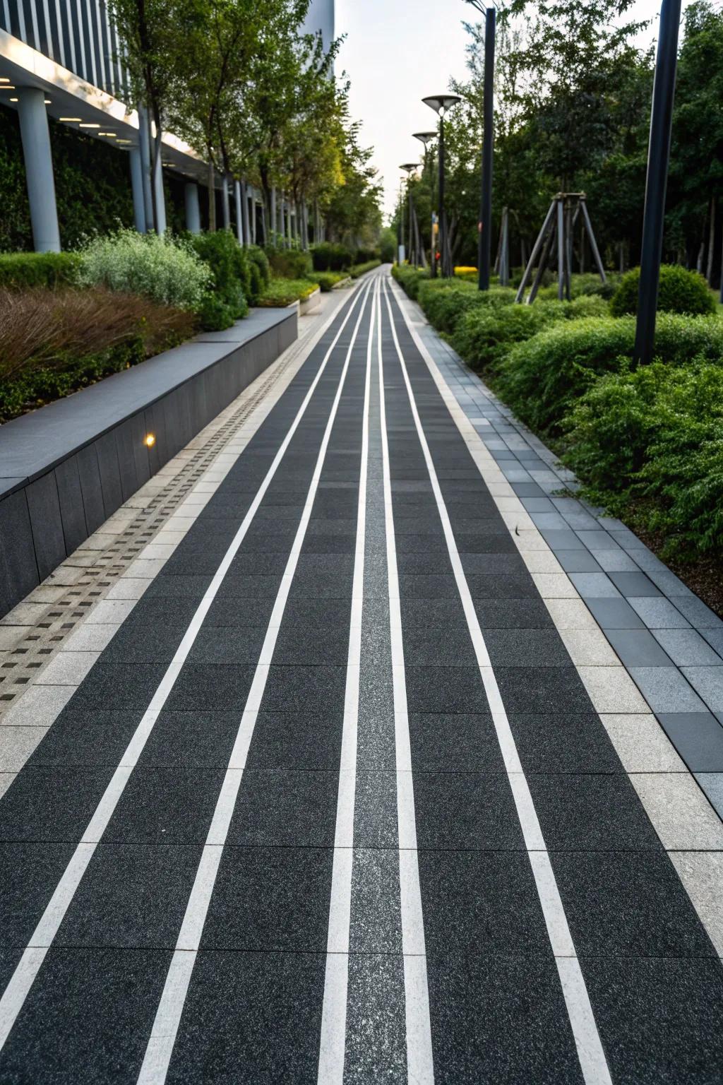 Amplify your precinct with audacious, linear surface blueprints that redefine modern urban aesthetics.