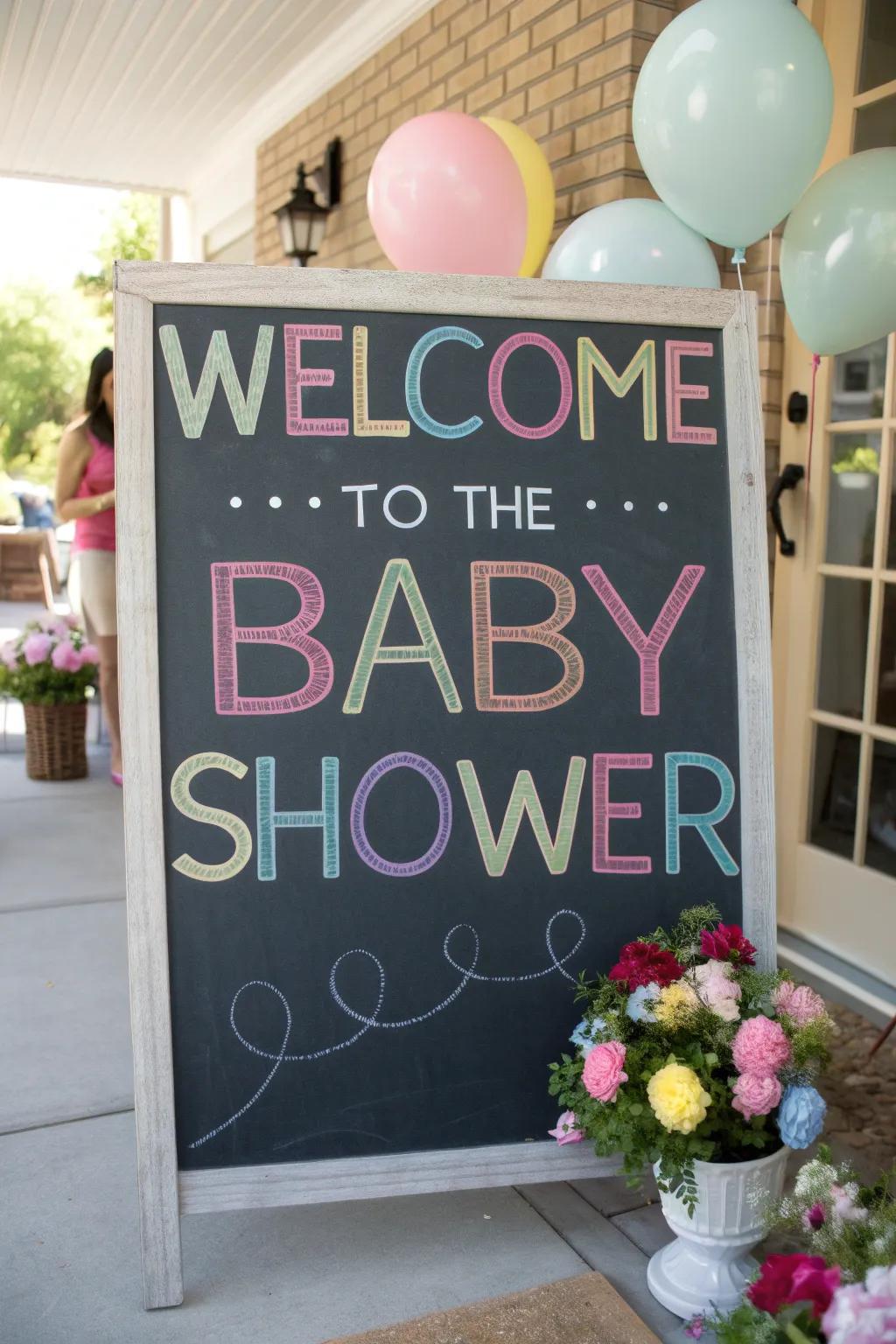 Personalized Chalkboard Greeting - A Warm Welcome