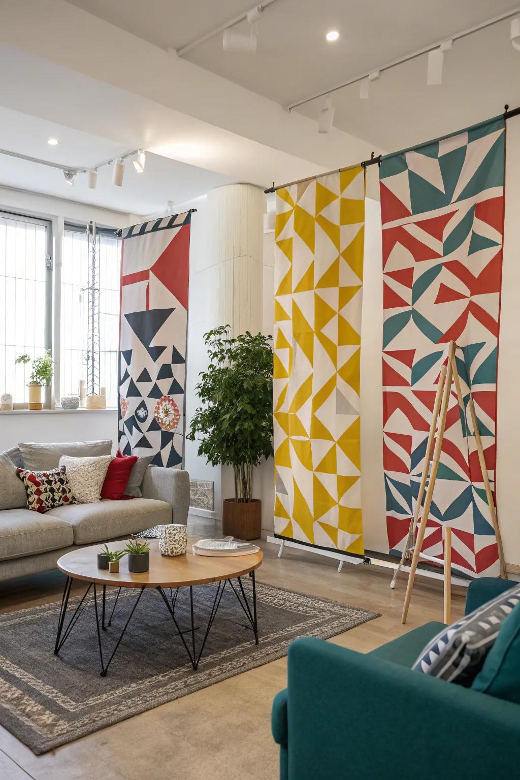 Geometric patterns give your decor a modern and edgy twist.