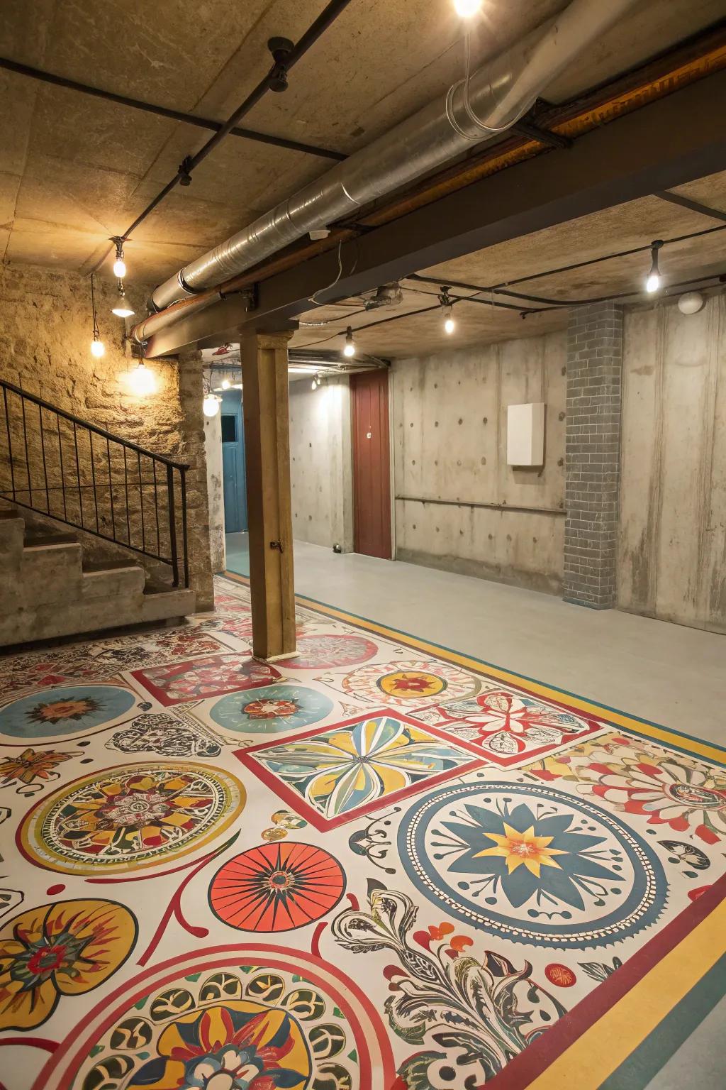 Marmoleum flooring offers vibrant design possibilities and warmth over concrete.