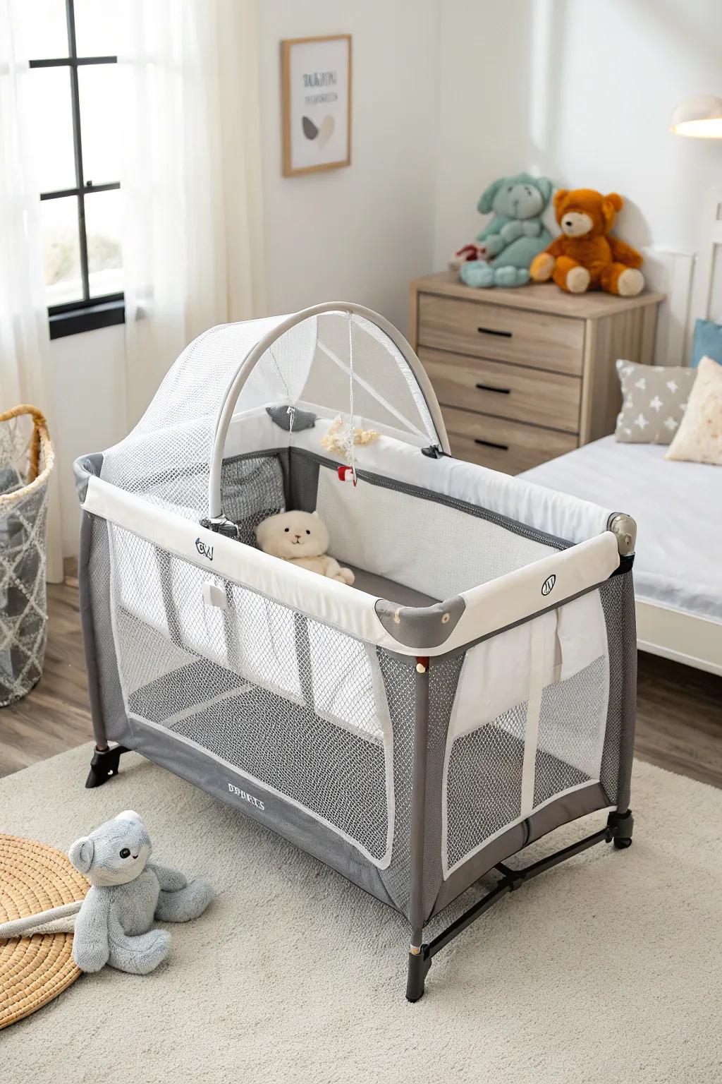 Emphasizing safety with a thoughtfully engineered bassinet.