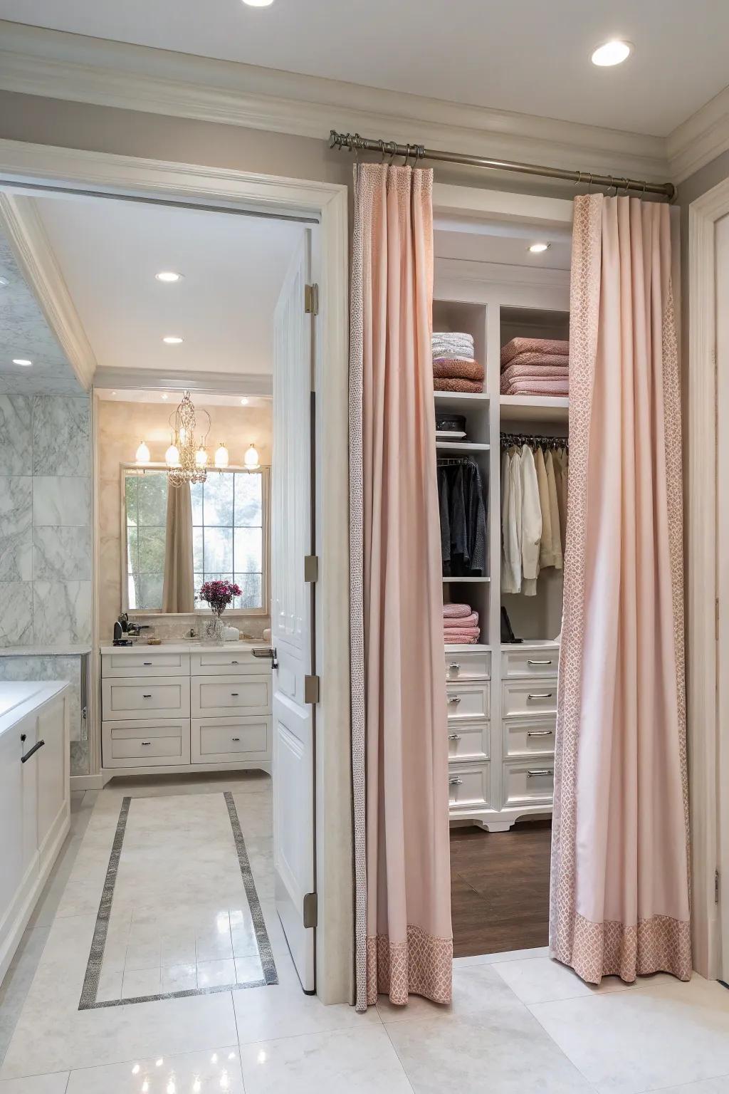 Drapes offer a soft, flexible alternative to panels.