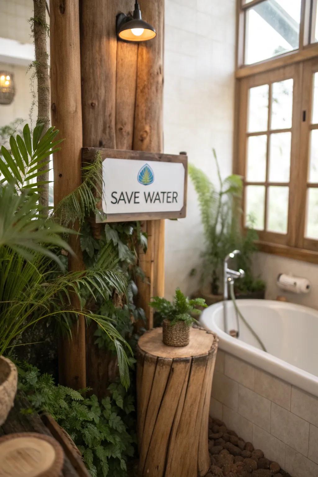 With thoughtful graphics, encourage environmentally friendly practices.