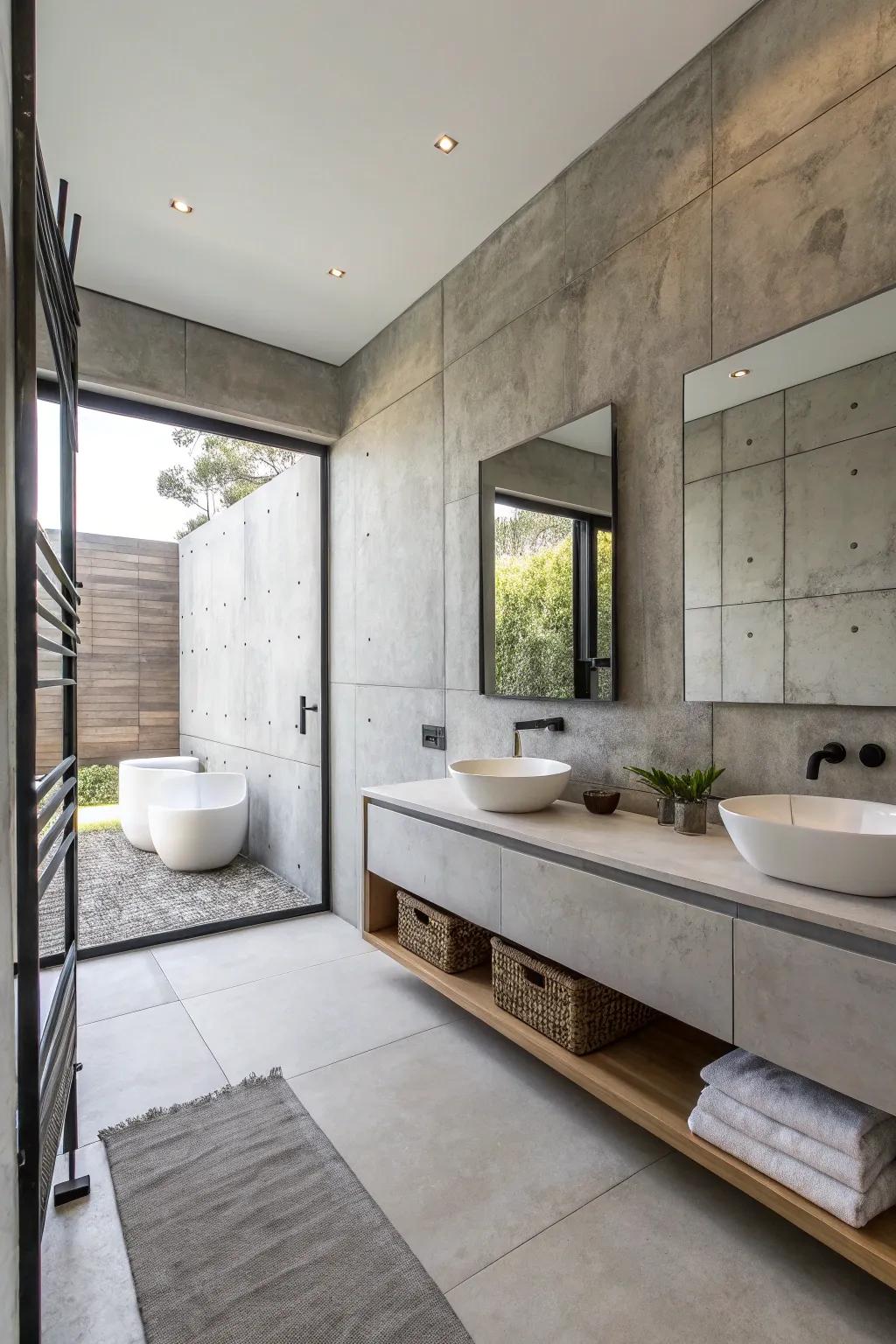 Highlight urban sleekness through hard surface finish decor.