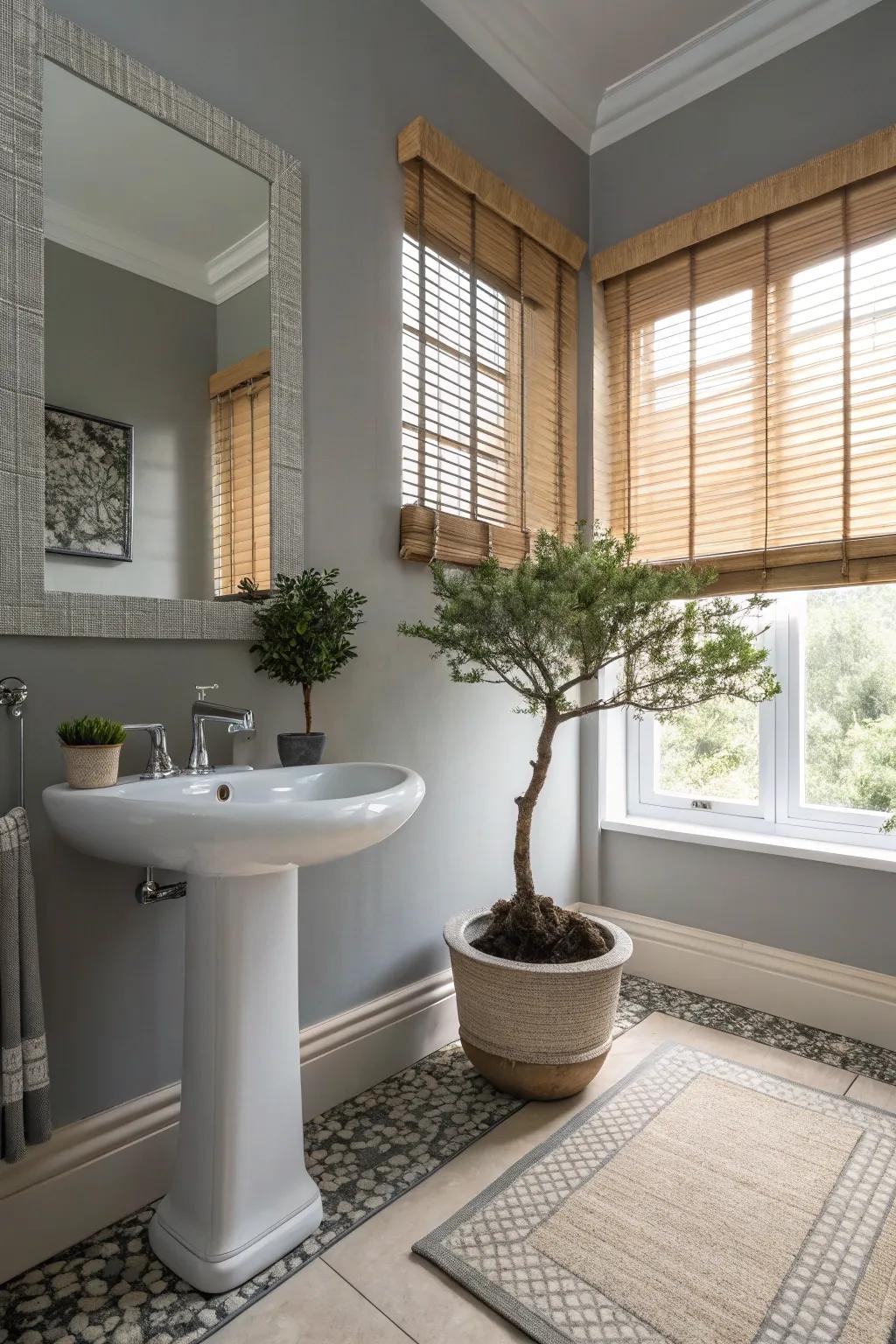 Establish a serene refuge through calming hues and environmental materials.