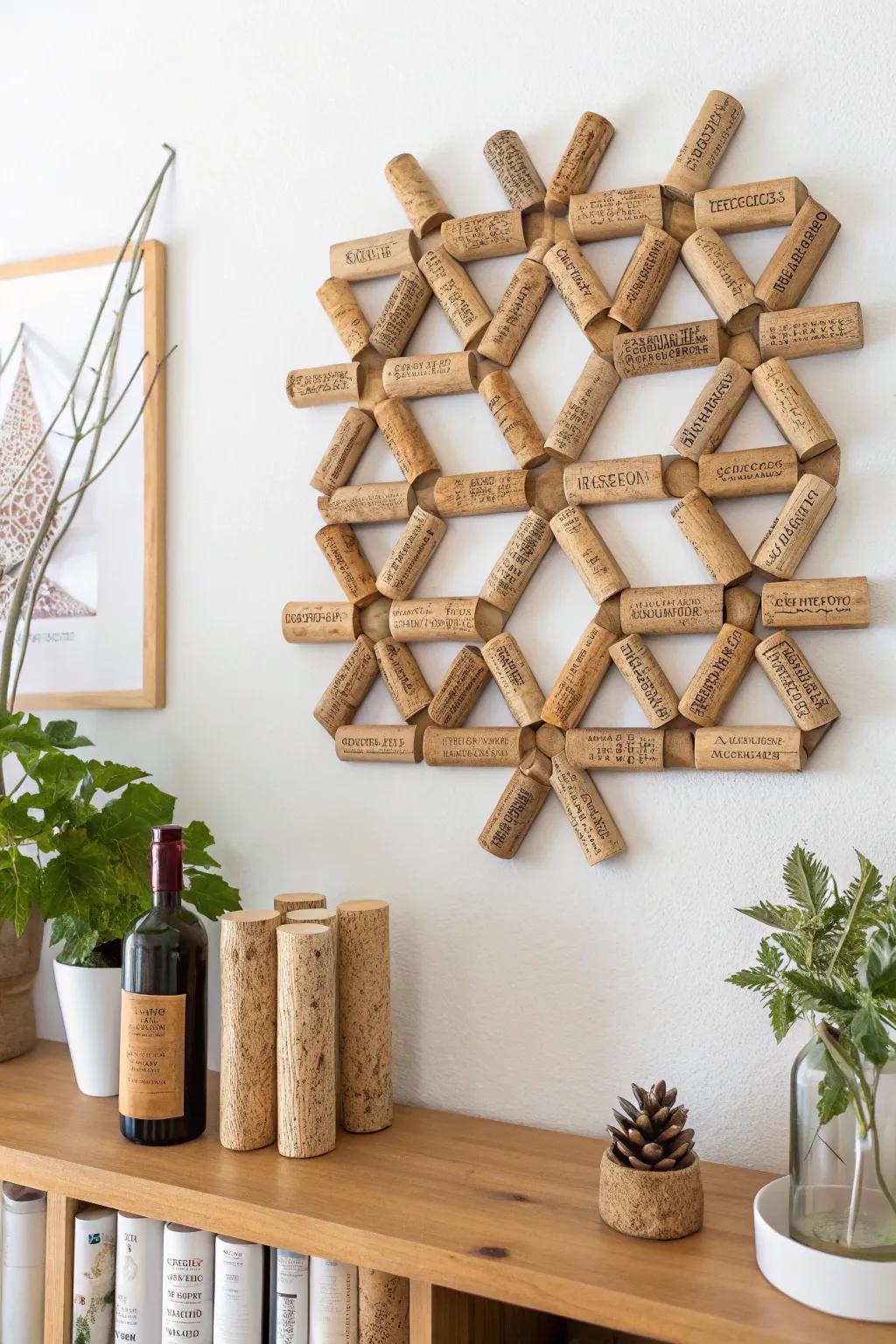 Elevate your environment using eco-conscious elegance: wine stopper wall art using a minimalist revolution.