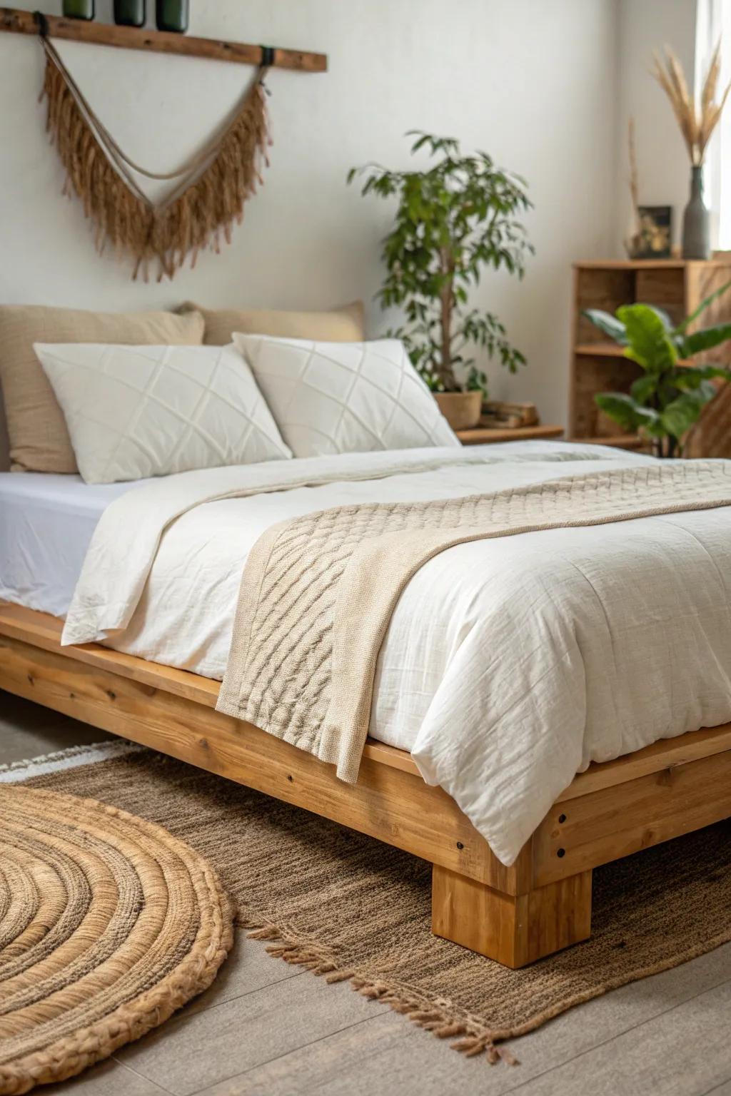 Eco-friendly materials provide luxury and sustainability.