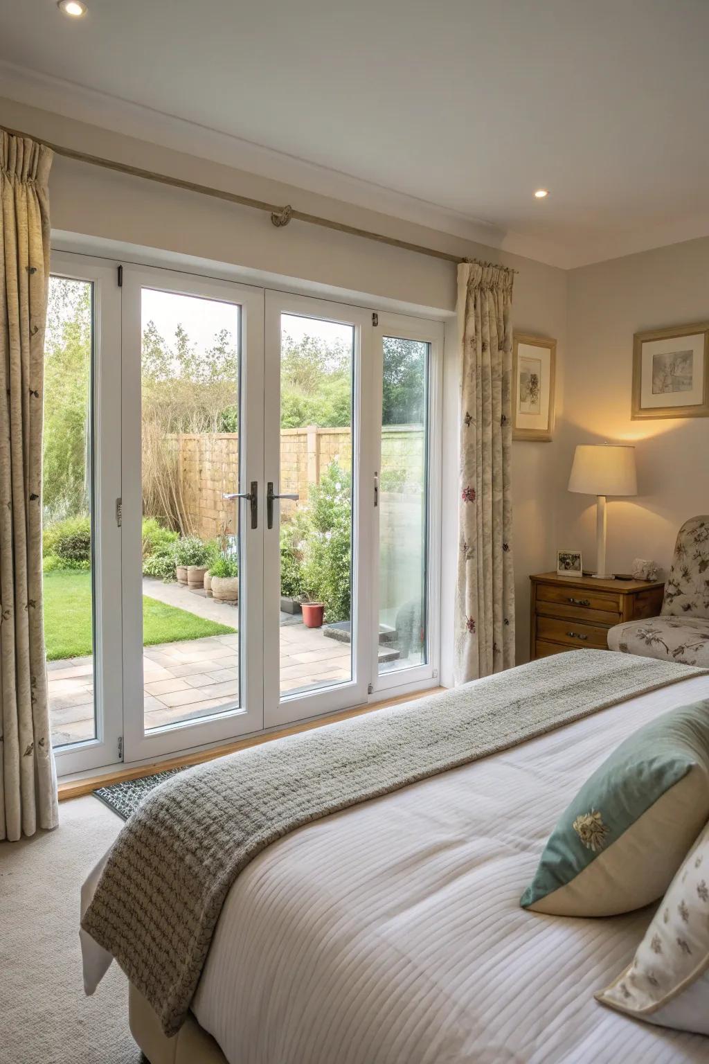 Energy-conserving glazing keeps your bedroom cozy and sustainable.