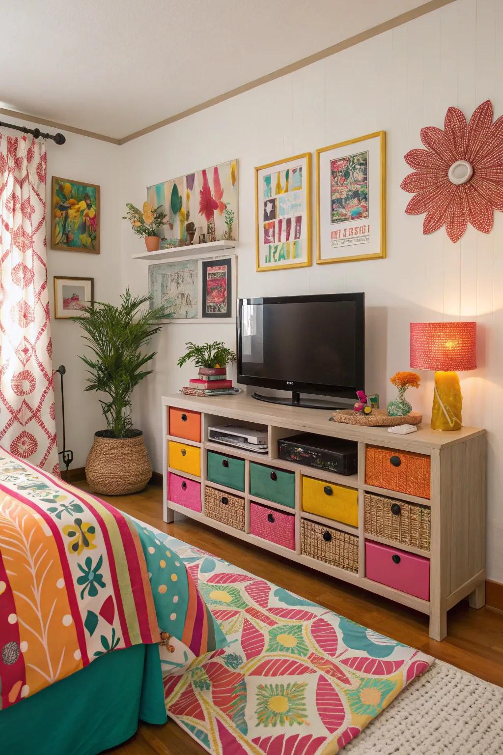 Colorful components add personality and vibrance.