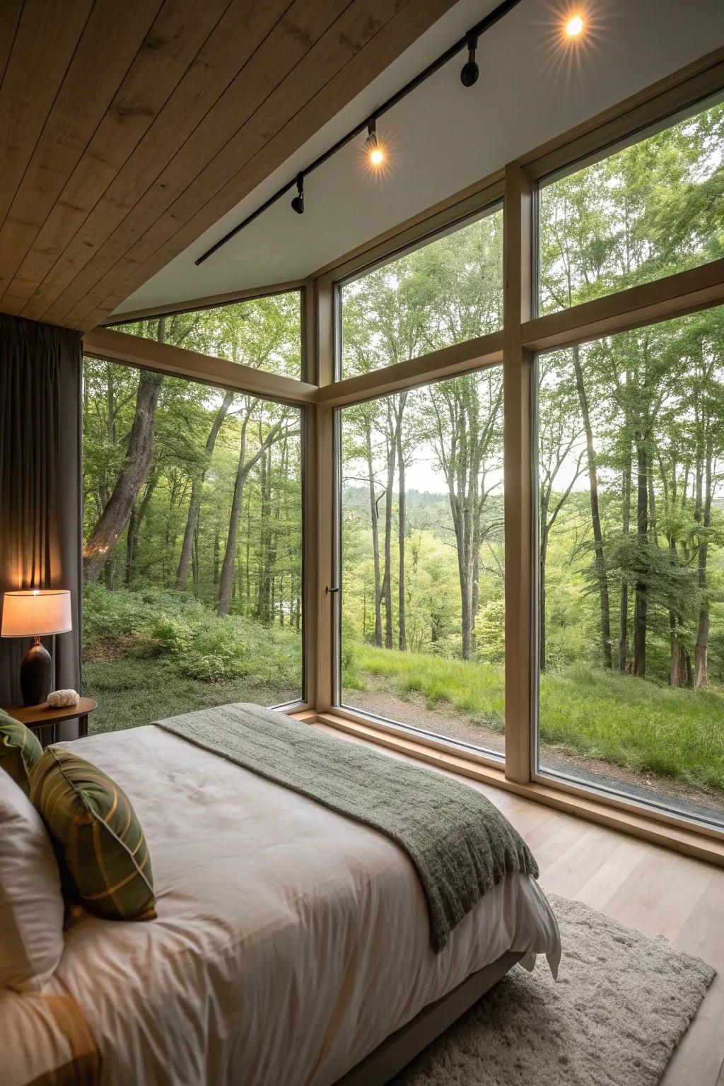 Borderless windows offer expansive views and a seamless design.