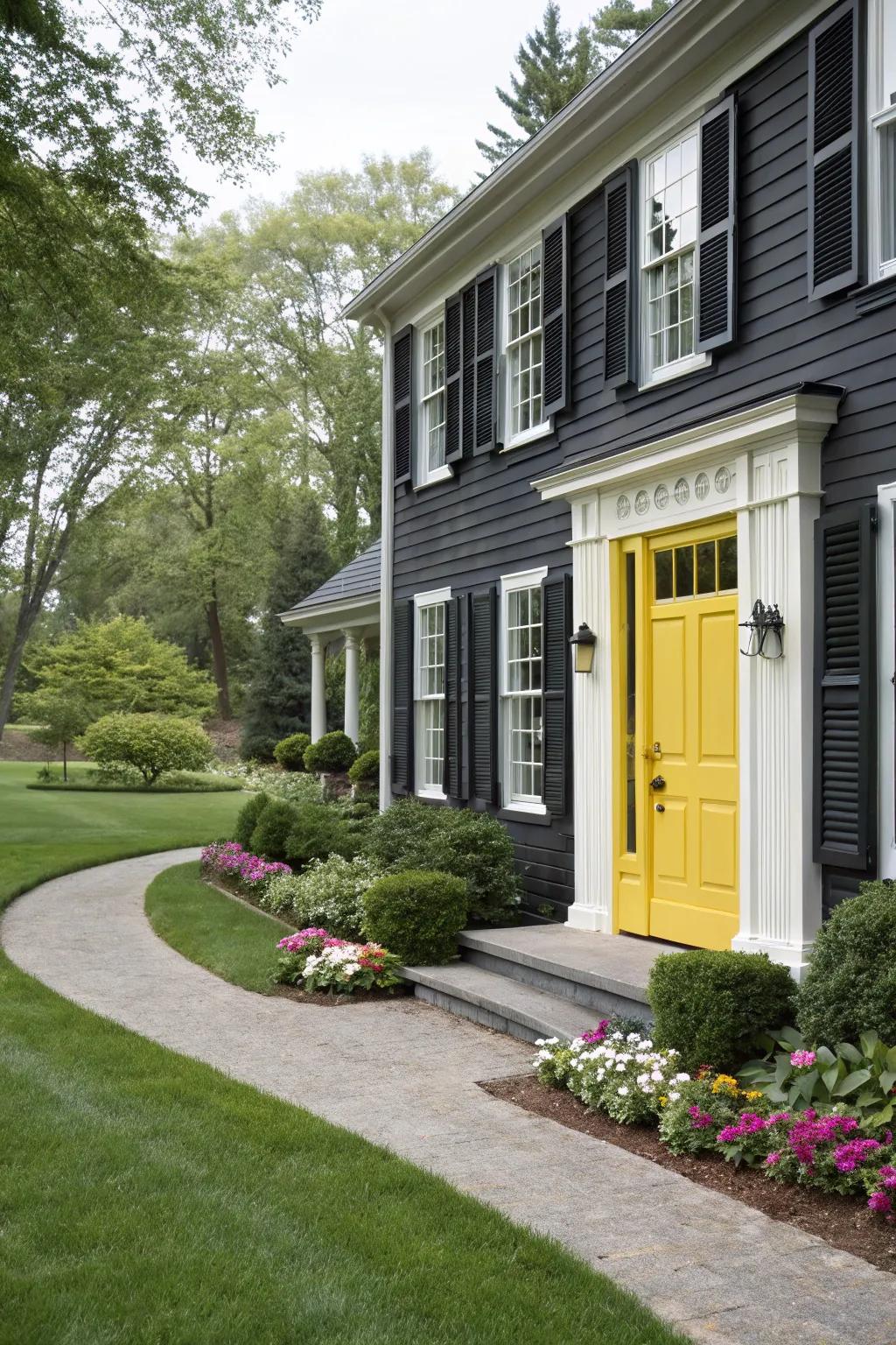 The beauty of chic graphite is blended with the warmth of amber.