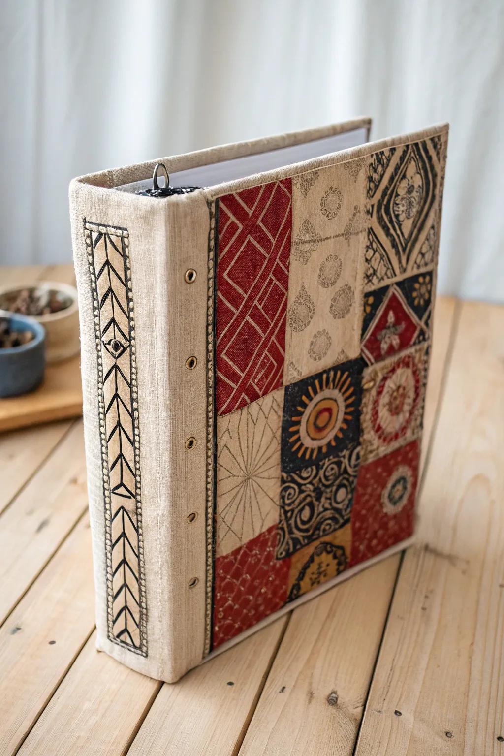 Transform your workspace with an eco-friendly binder that showcases upcycled beauty and minimalist charm.