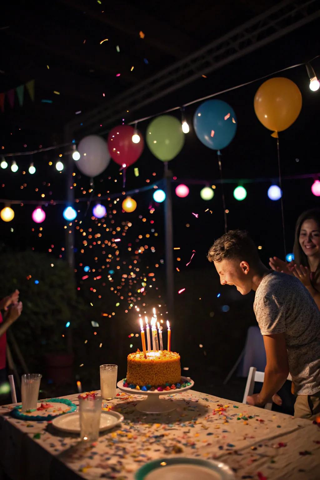 Start your birthday off using a surprise midnight celebration.