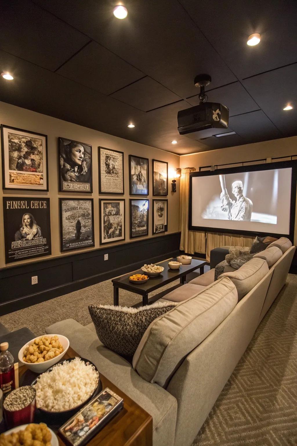 Enjoy a traditional film evening along with friends in a themed setting.