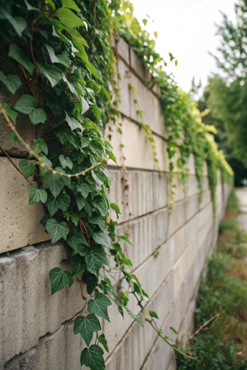 Soften your wall with ascending flora.