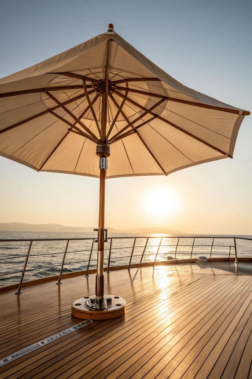 Change Your Shade in Style: The Tilting Deck Umbrella.