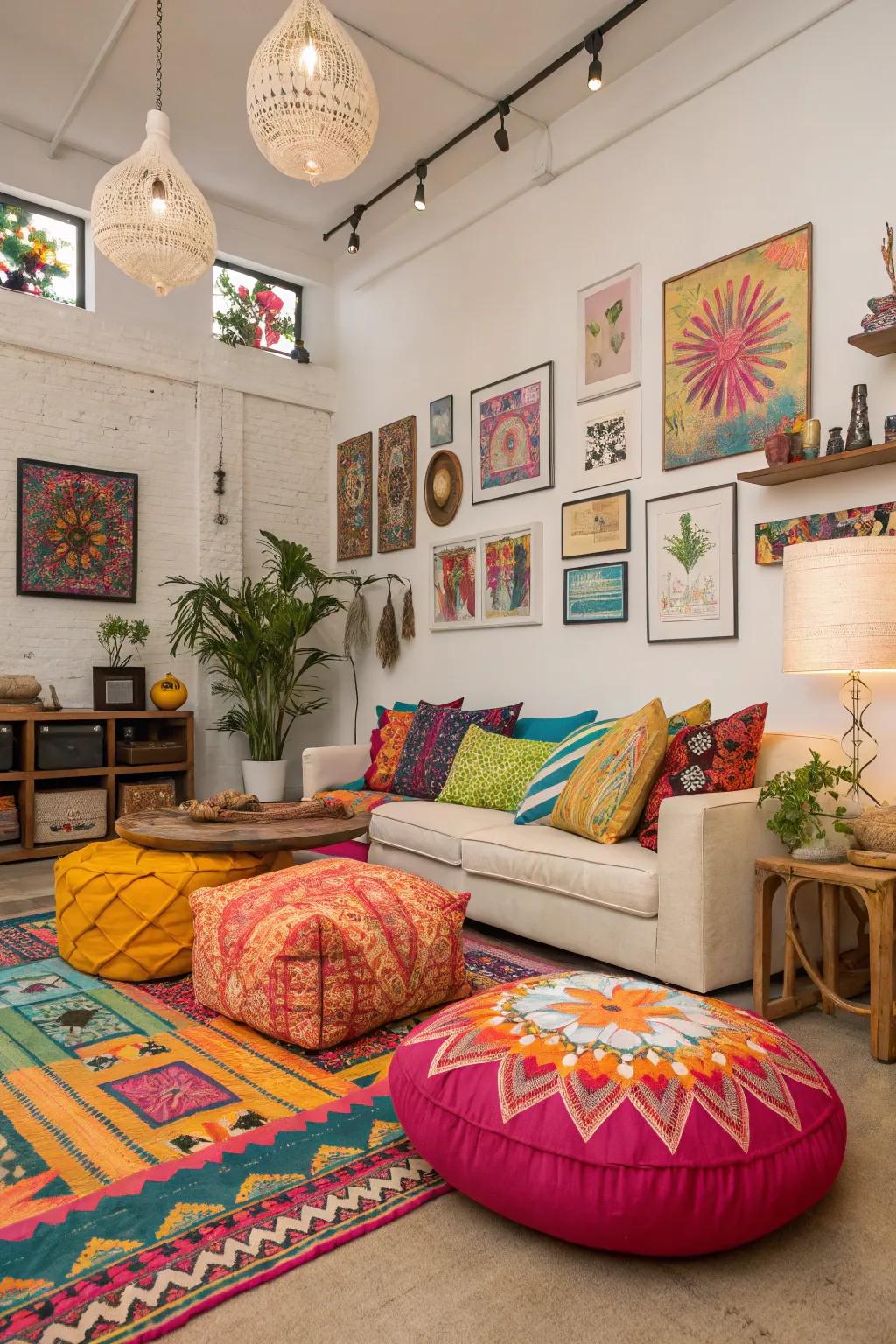 Dynamic highlight shades animate your boho loft aesthetic.