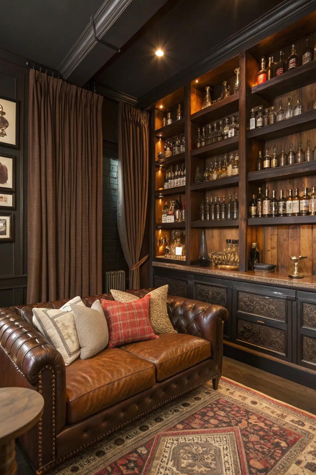 A mix of textures lends depth and charm to the room.