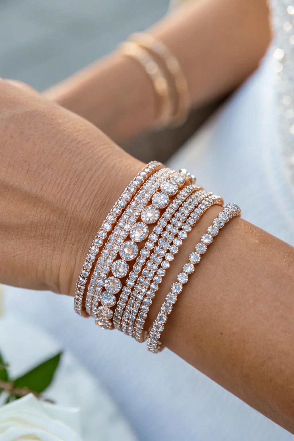 Glam it Up: Enhance your evening look with gem-studded bangles that offer a sophisticated sparkle and shine.