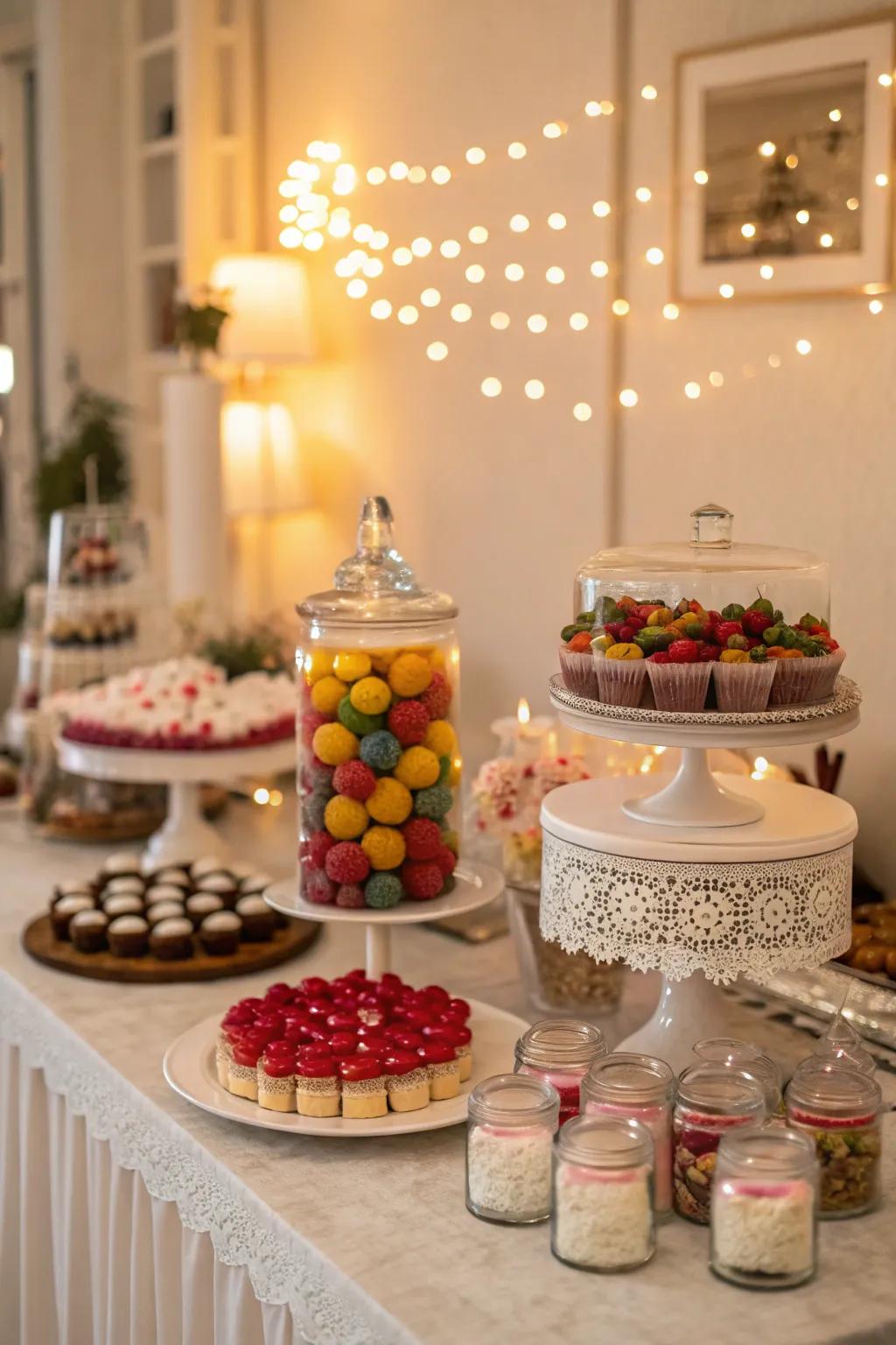 A pastry presentation adds an eye-catching, sweet element.