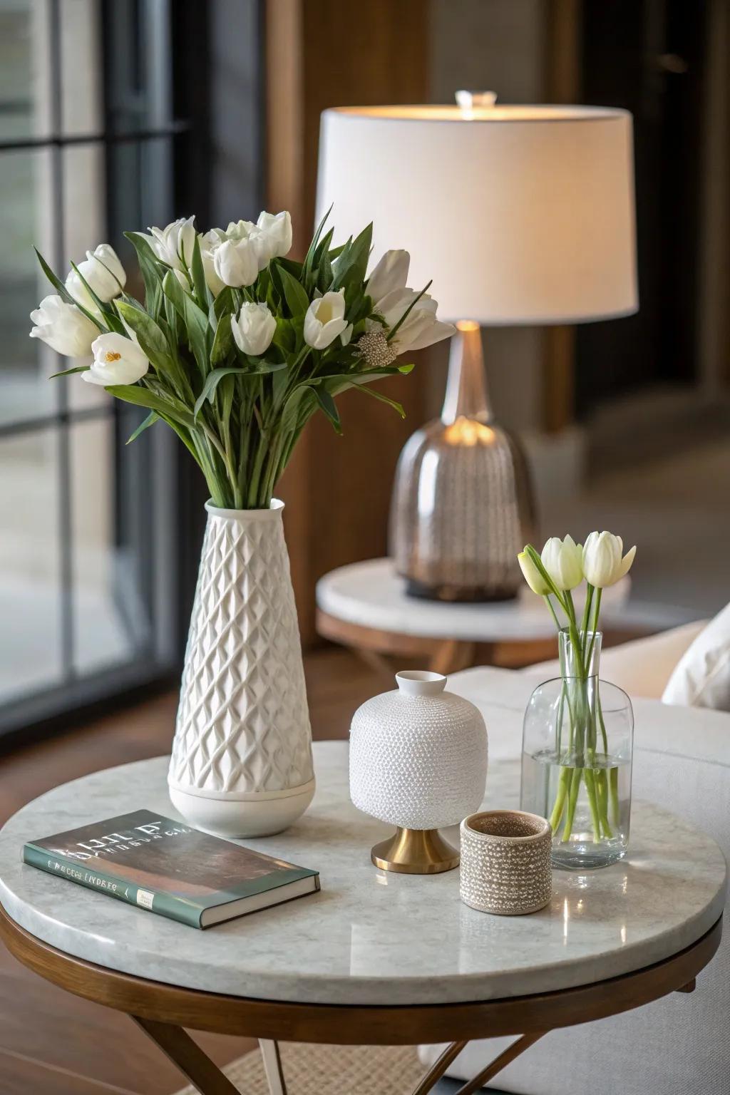 Minimalist decor gifts a polished and sophisticated vibe.
