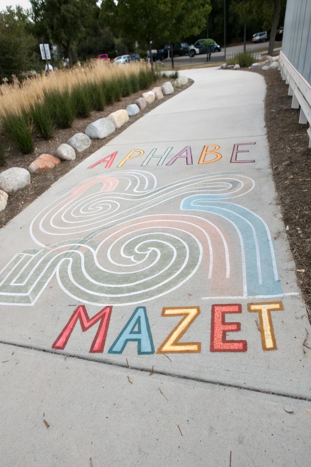 Explore the Letter Labyrinth: A journey through letters with a touch of minimalist charm.