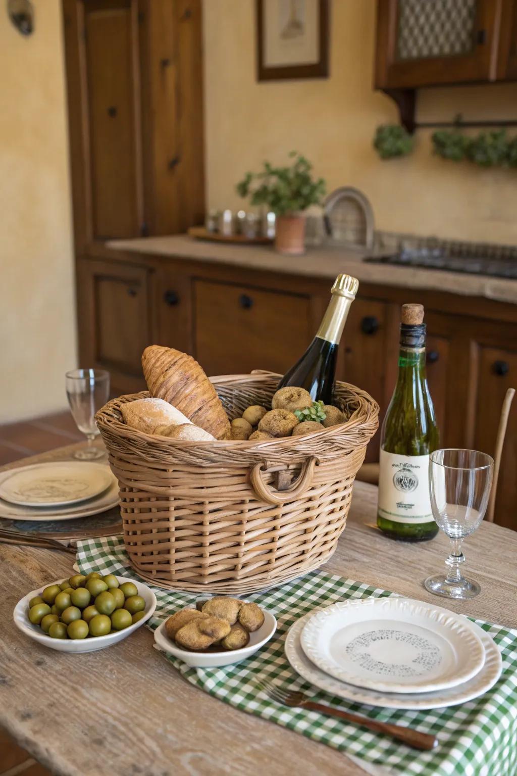 Essence of Italia with Italian Sparkling Wine and crunchy biscuits.