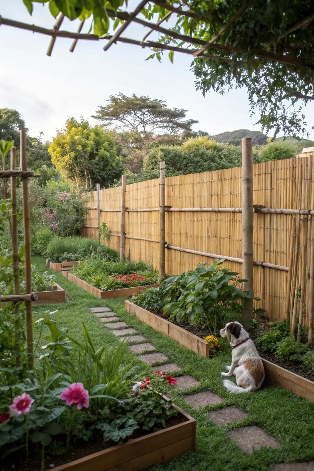 Bamboo enclosures offer an environmentally friendly, stylish solution for canine containment.