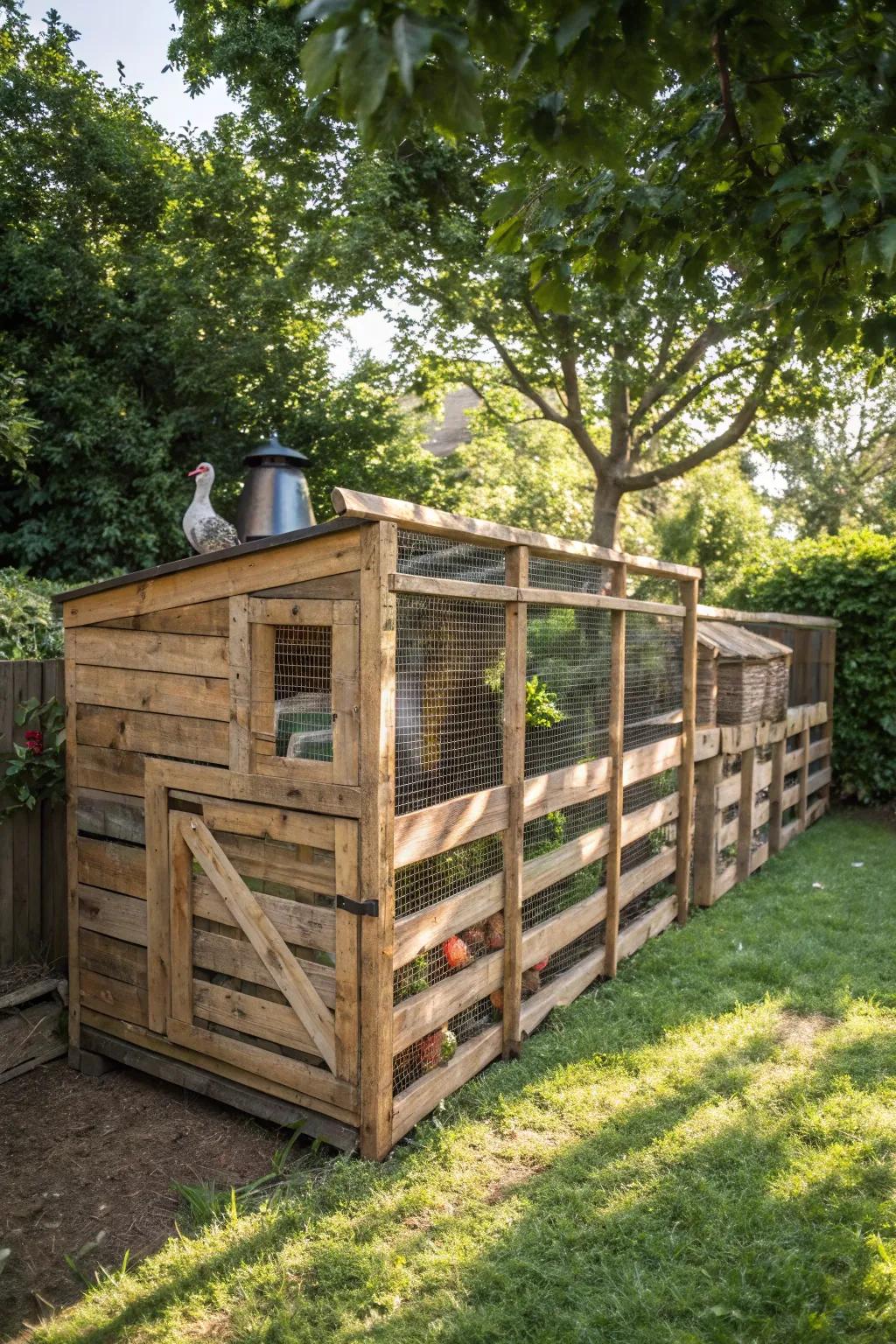 Transform pallets into a rustic masterpiece for your backyard.