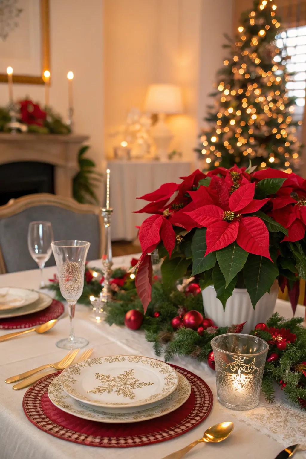 Wintertime flowers bring vibrant life to the holiday table.
