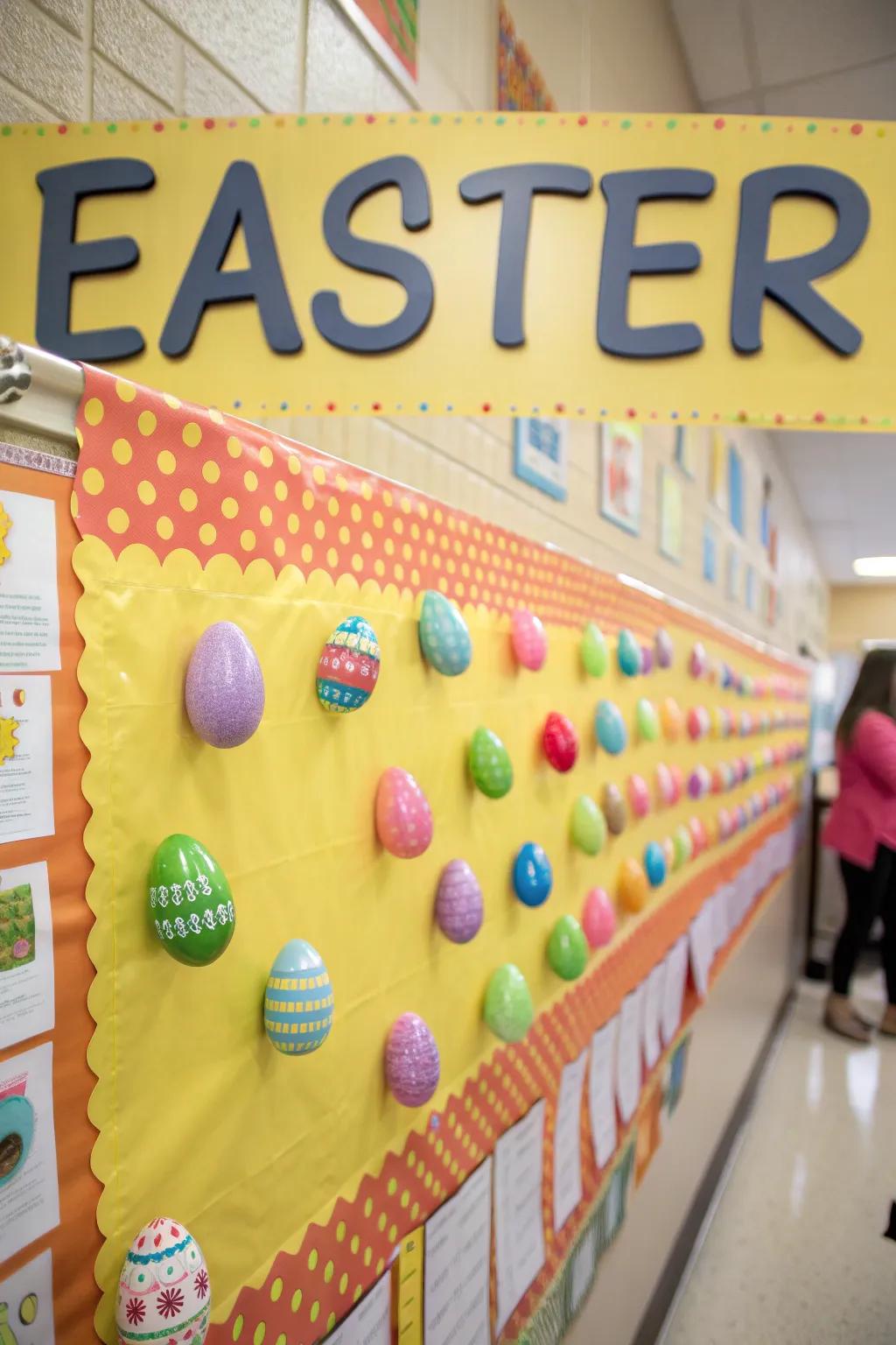 An educational board featuring a language wall of spring terminology.