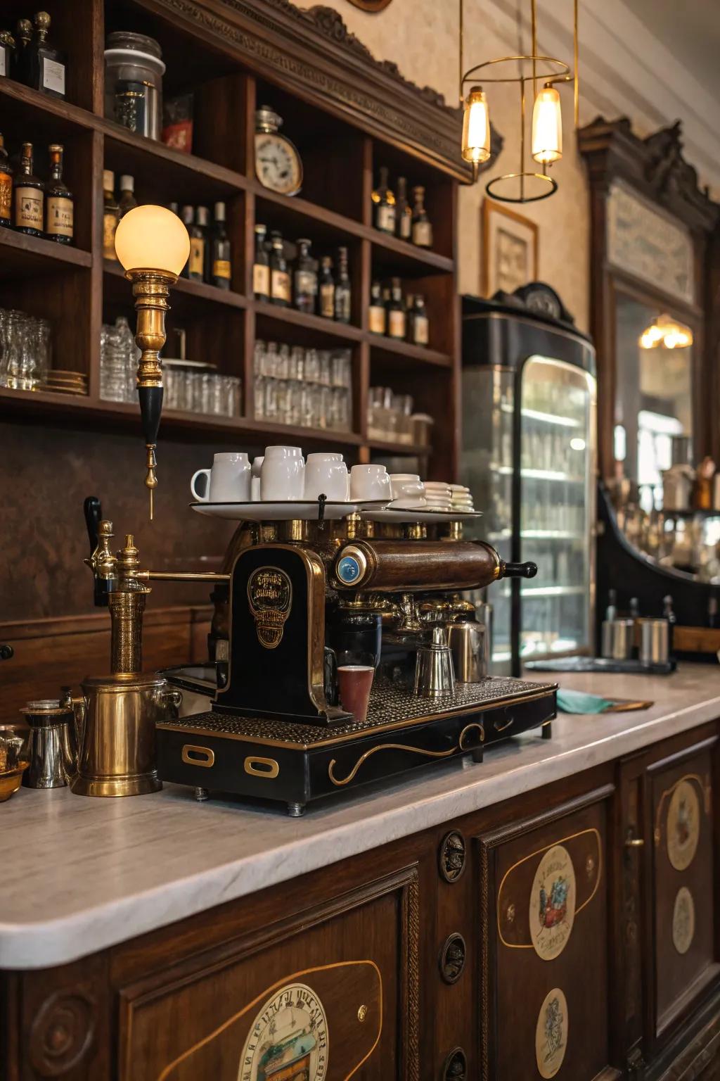 Vintage details inserting classic allure inside the area.