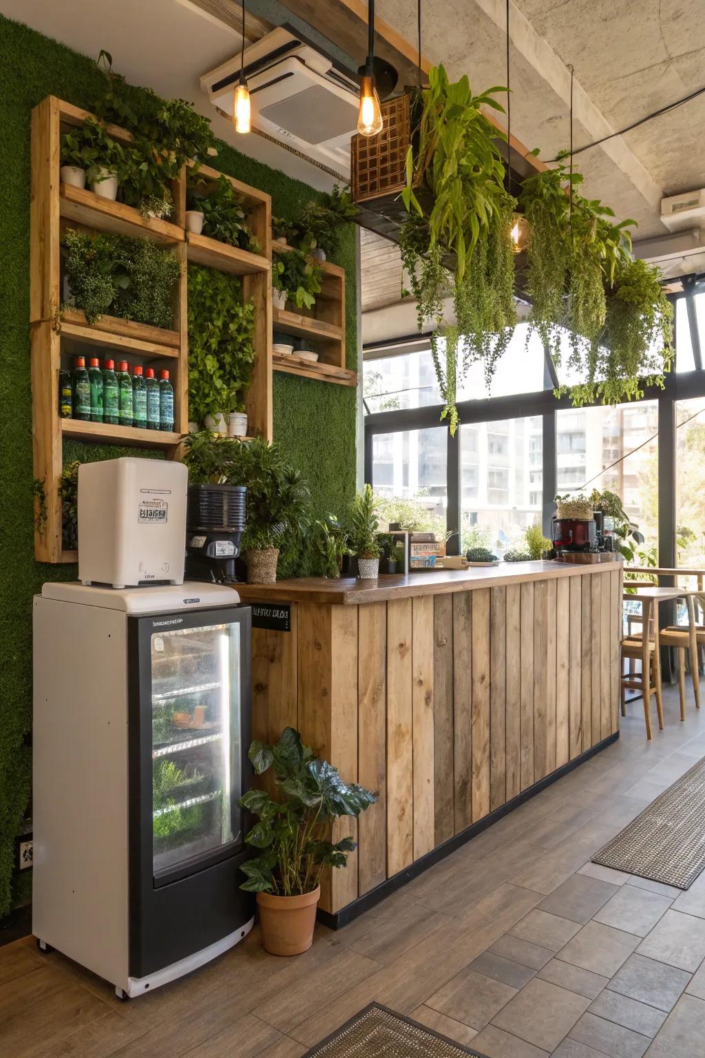 An eco-friendly coffee station for the conscious homeowner.
