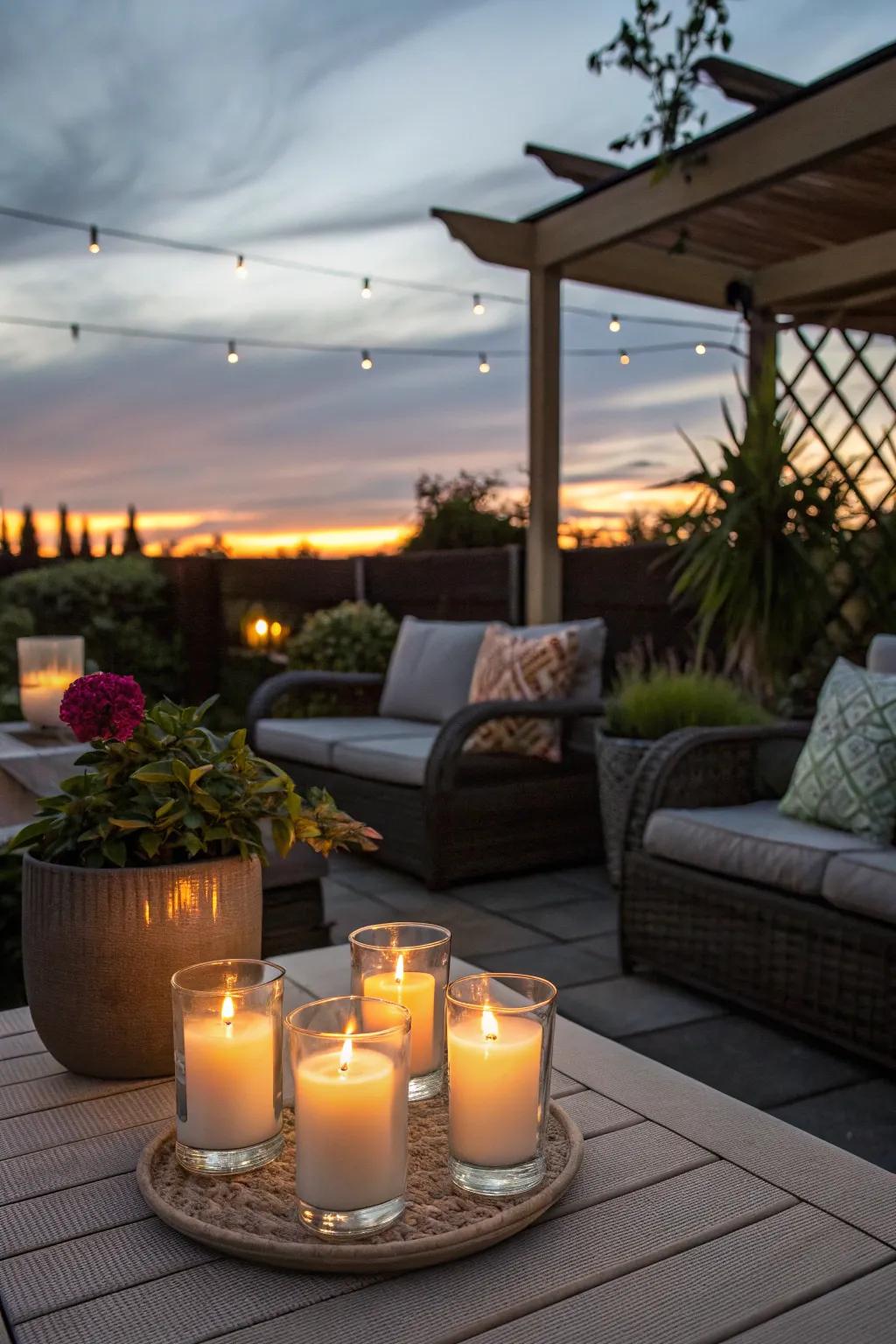 Nature shield lights are tailored for outdoor soirées.