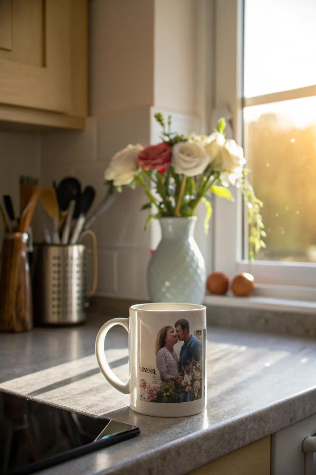 A personalized mug to start the day with a smile.