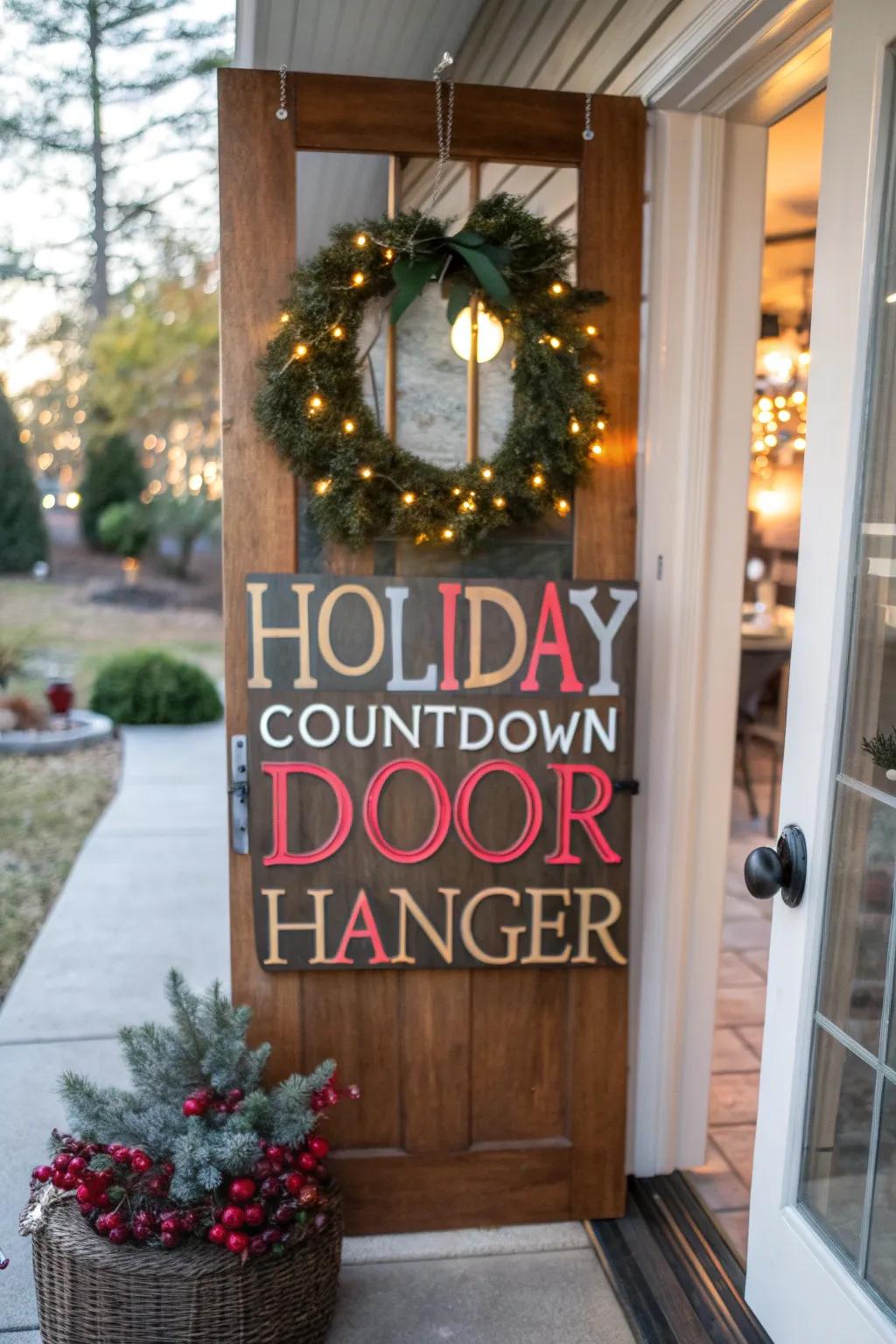 A festive downcount door hanger to mark the special days.