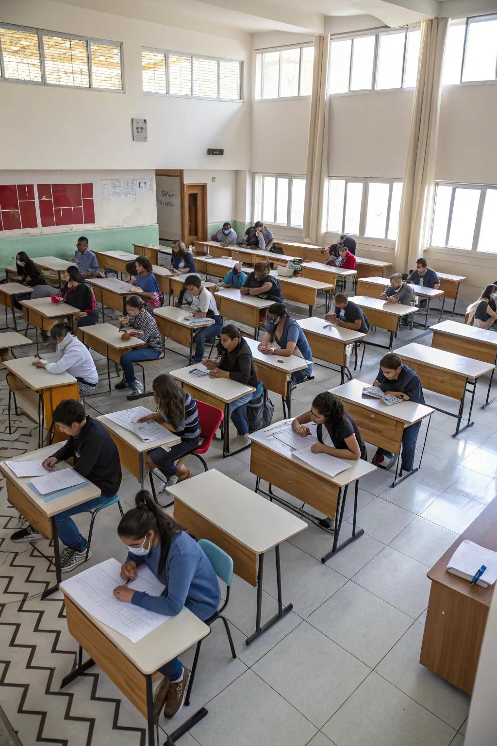 Zigzag setups add a fun twist to the classroom.