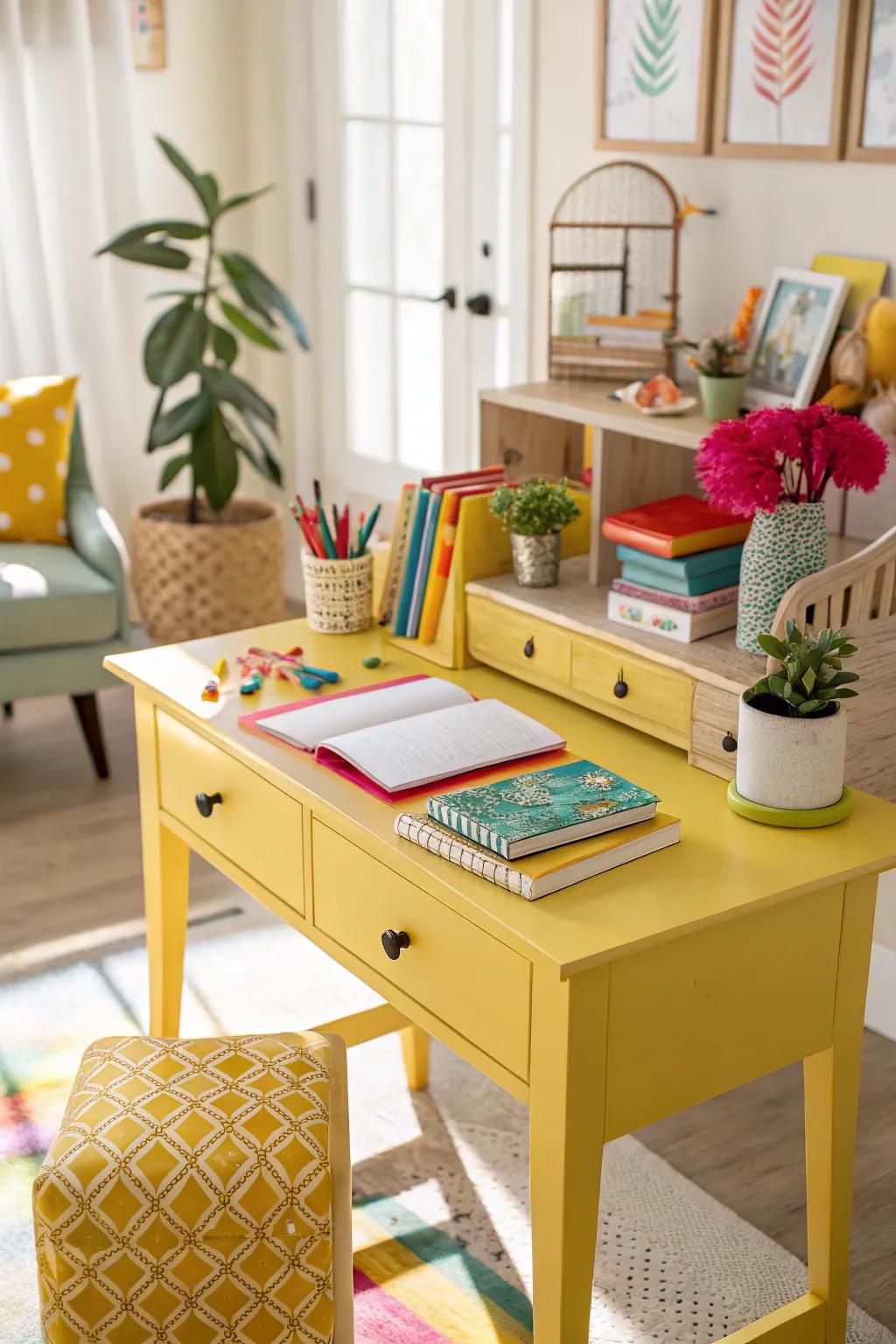 Marigold desks infuse your workspace with sunshine and positivity.