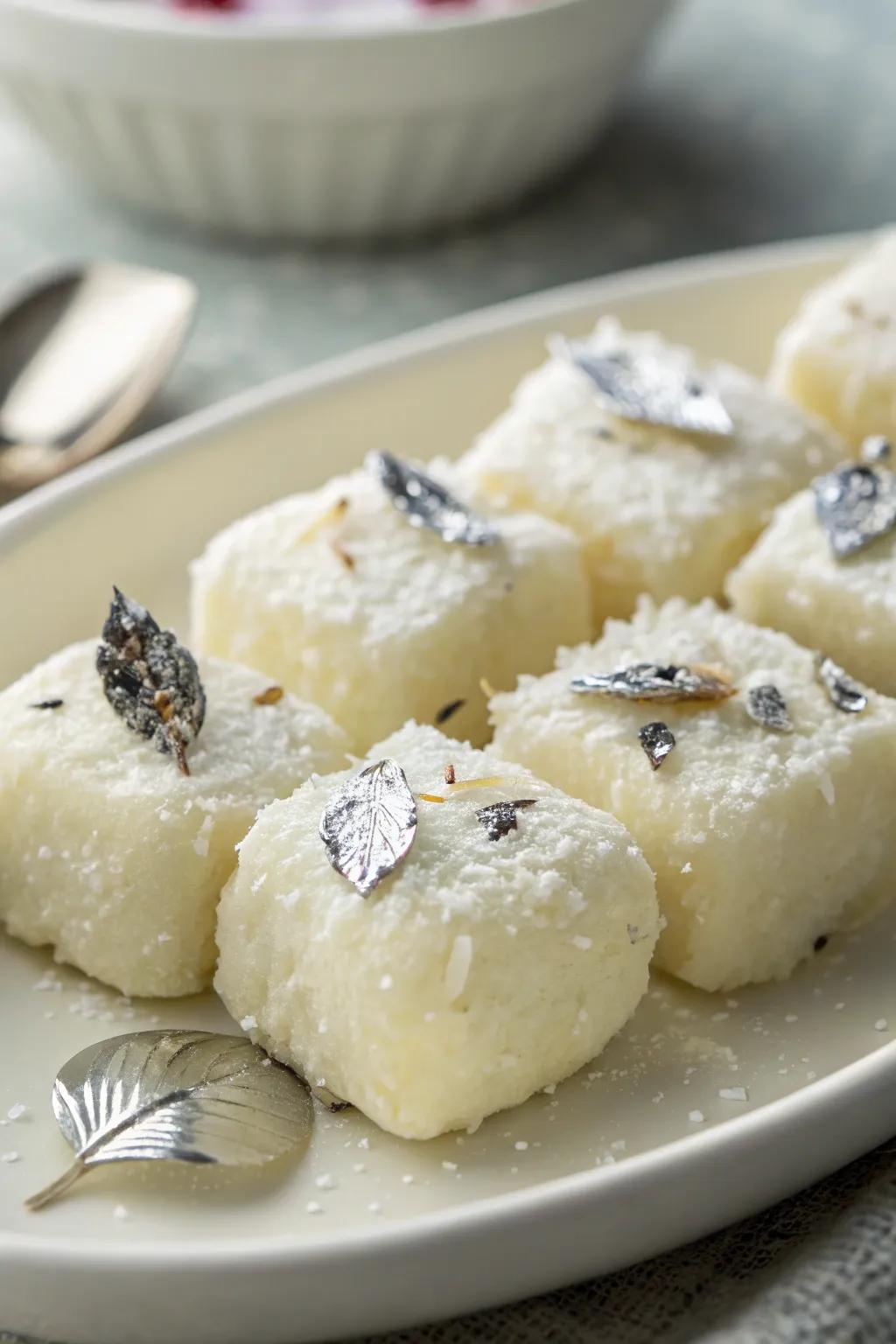 Coconut sweets, adding a sparkle to your Diwali celebrations.