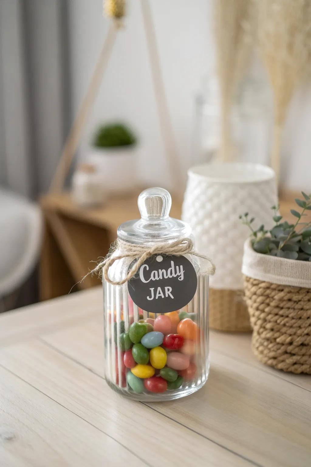 Improve your cooking area organization with charming dark board-labeled treat holders!