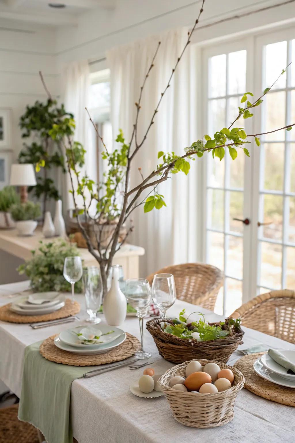Natural elements add freshness and vitality.
